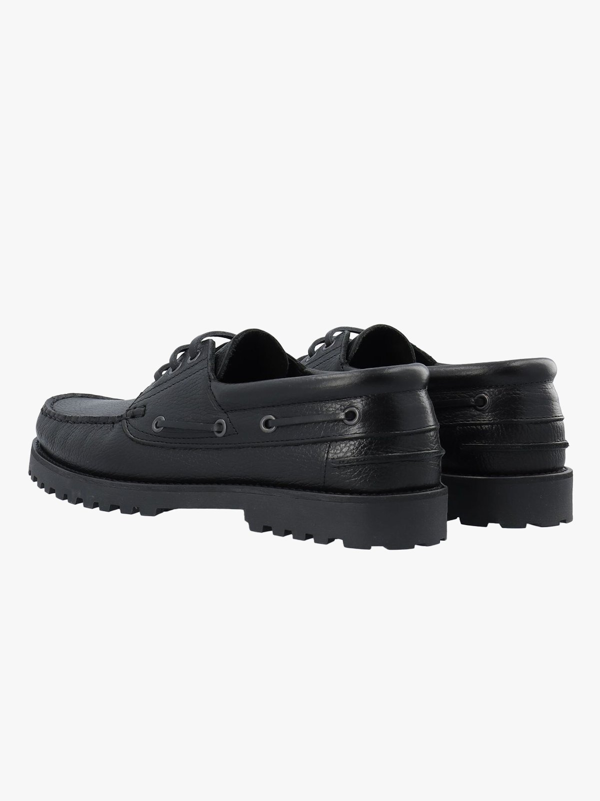 Bianco Greg Boat Texas Tumbled Leather Black