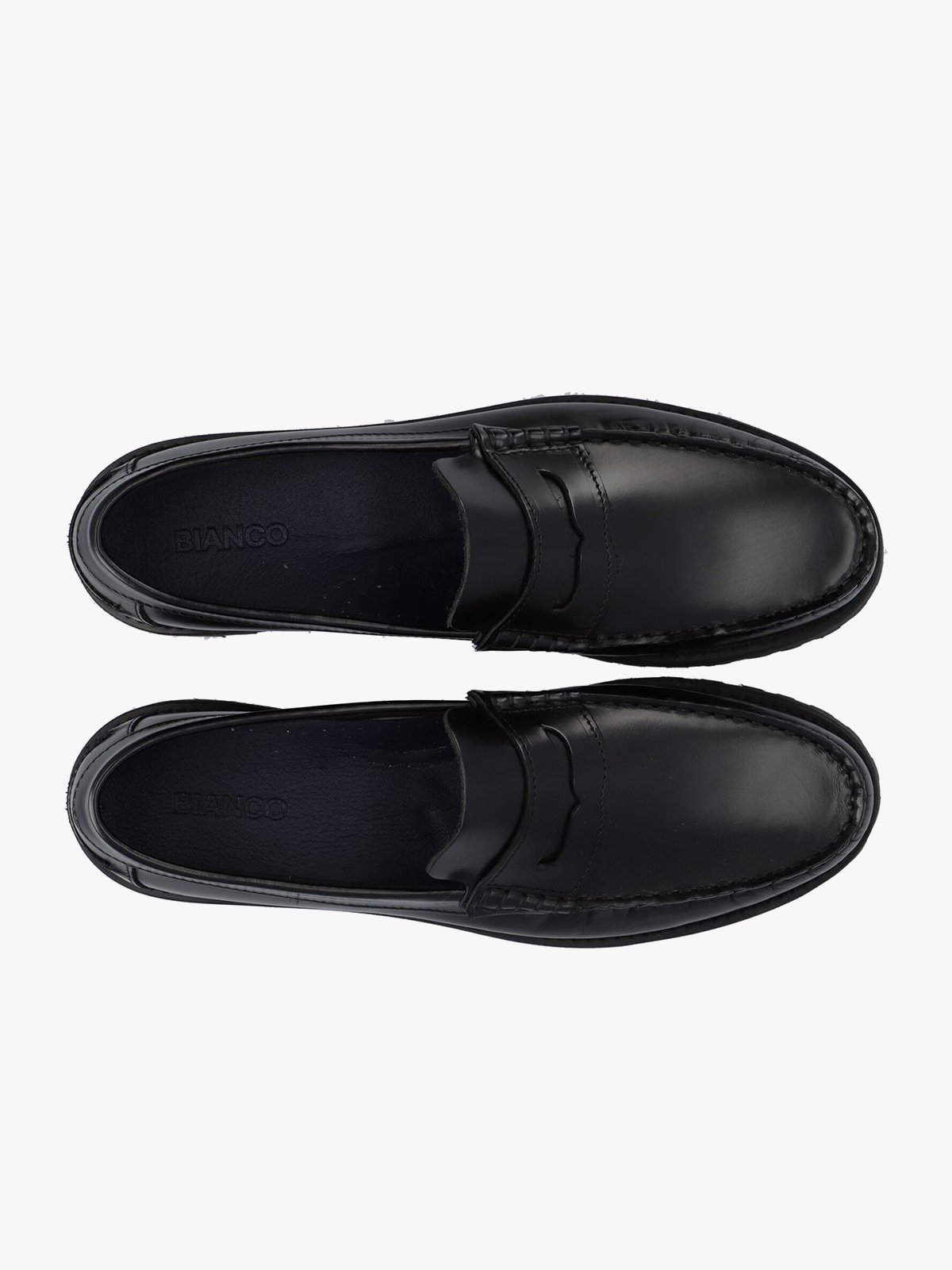 Bianco Greg Penny Loafer Polido Black