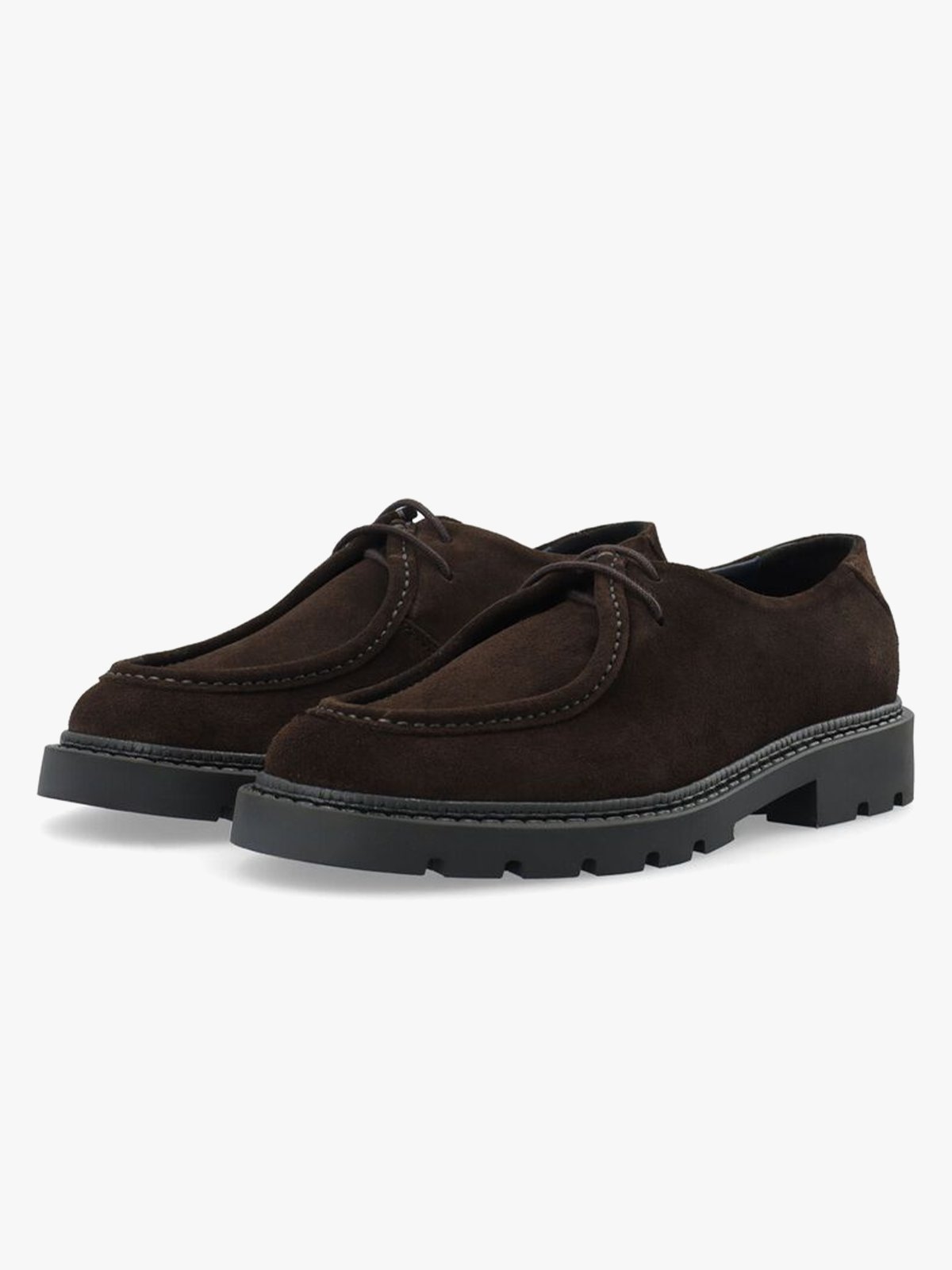 Bianco Jeff Moc Toe Oily Suede Dark Brown