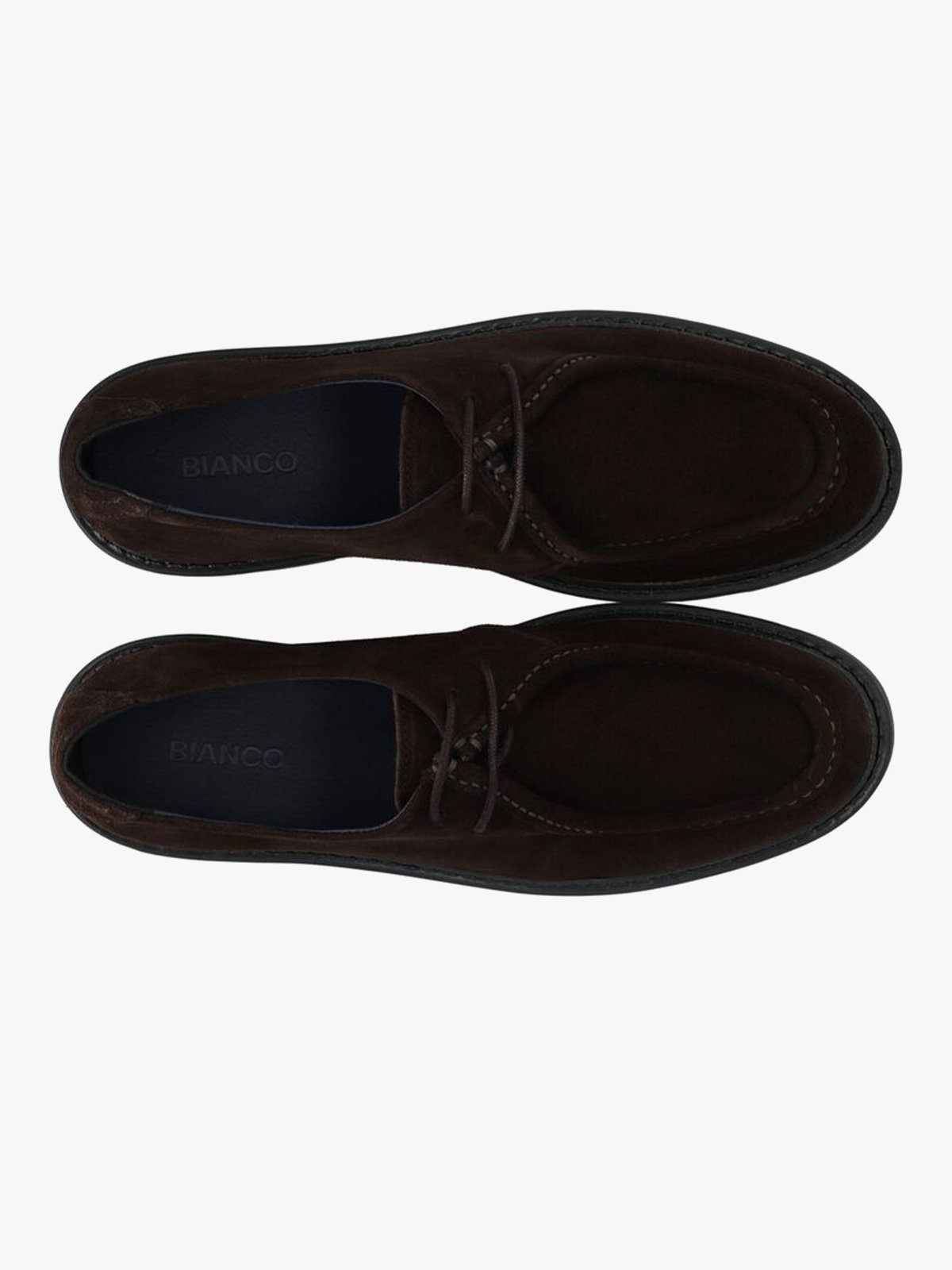 Bianco Jeff Moc Toe Oily Suede Dark Brown