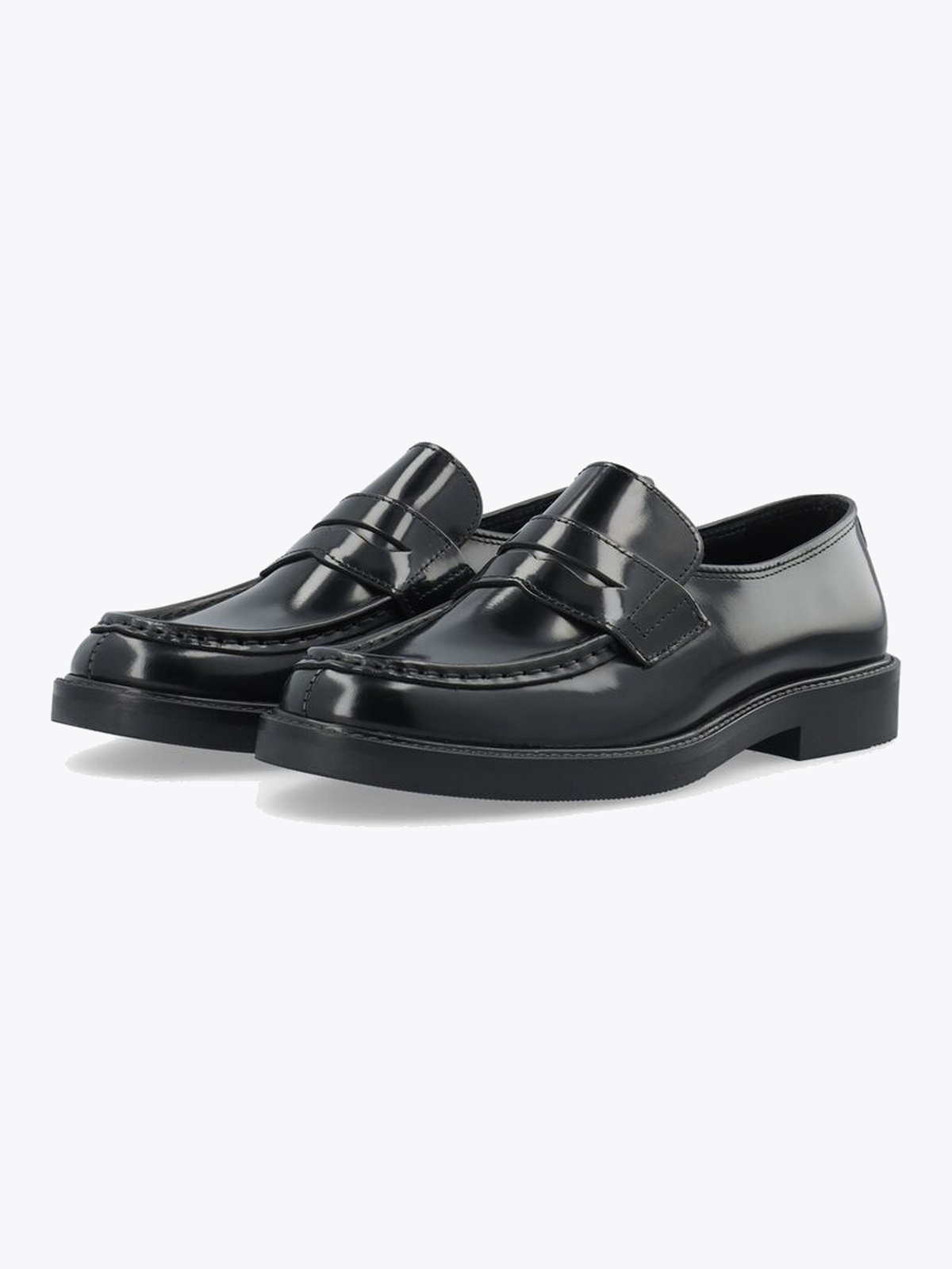 Bianco Newport Loafer Polido Leather Black
