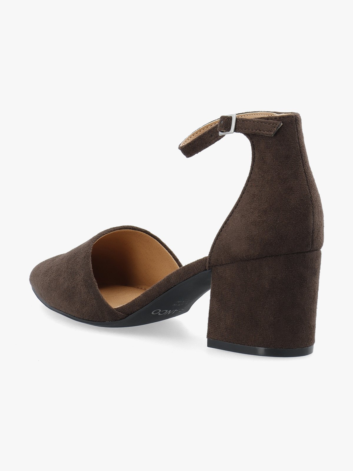 Bianco Devived Pump Micro Suede Dark Brown