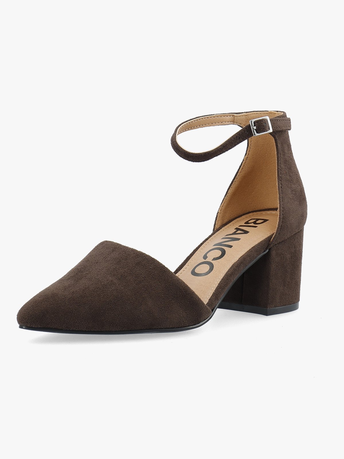 Bianco Devived Pump Micro Suede Dark Brown