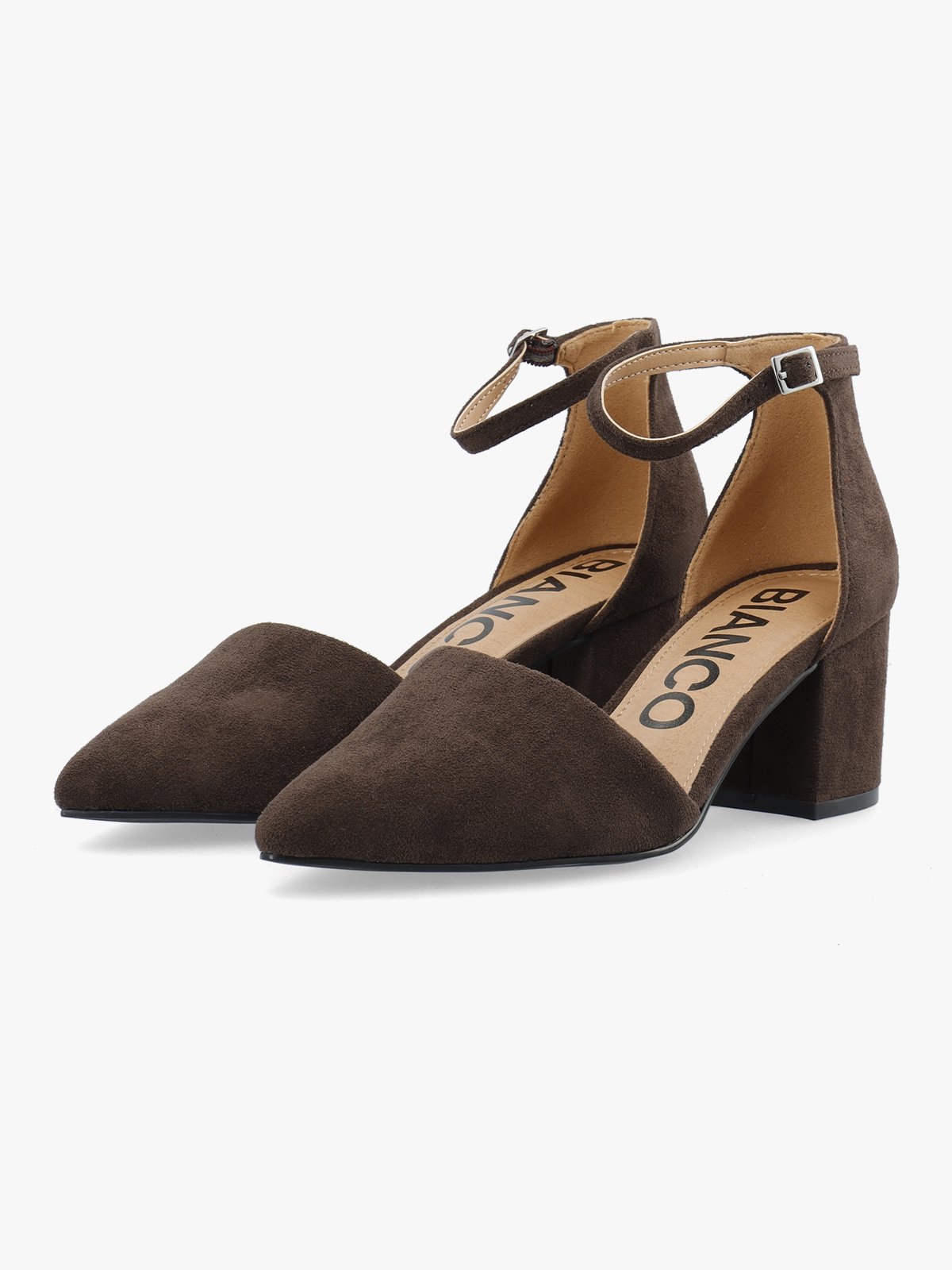 Bianco Devived Pump Micro Suede Dark Brown