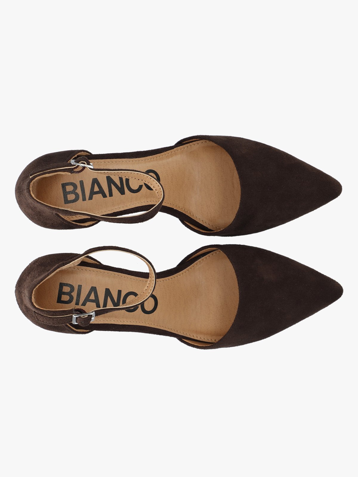 Bianco Devived Pump Micro Suede Dark Brown