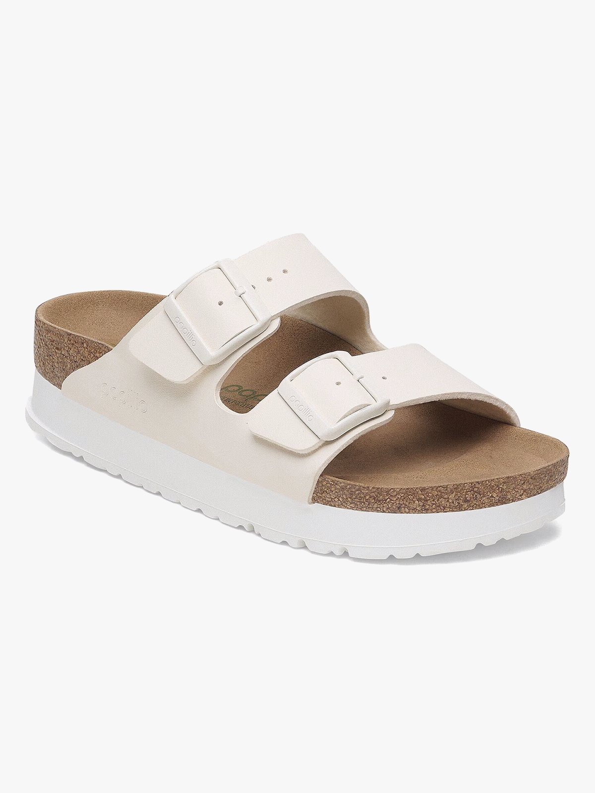 Birkenstock Arizona PAP Platform Birko-Flor Eggshell