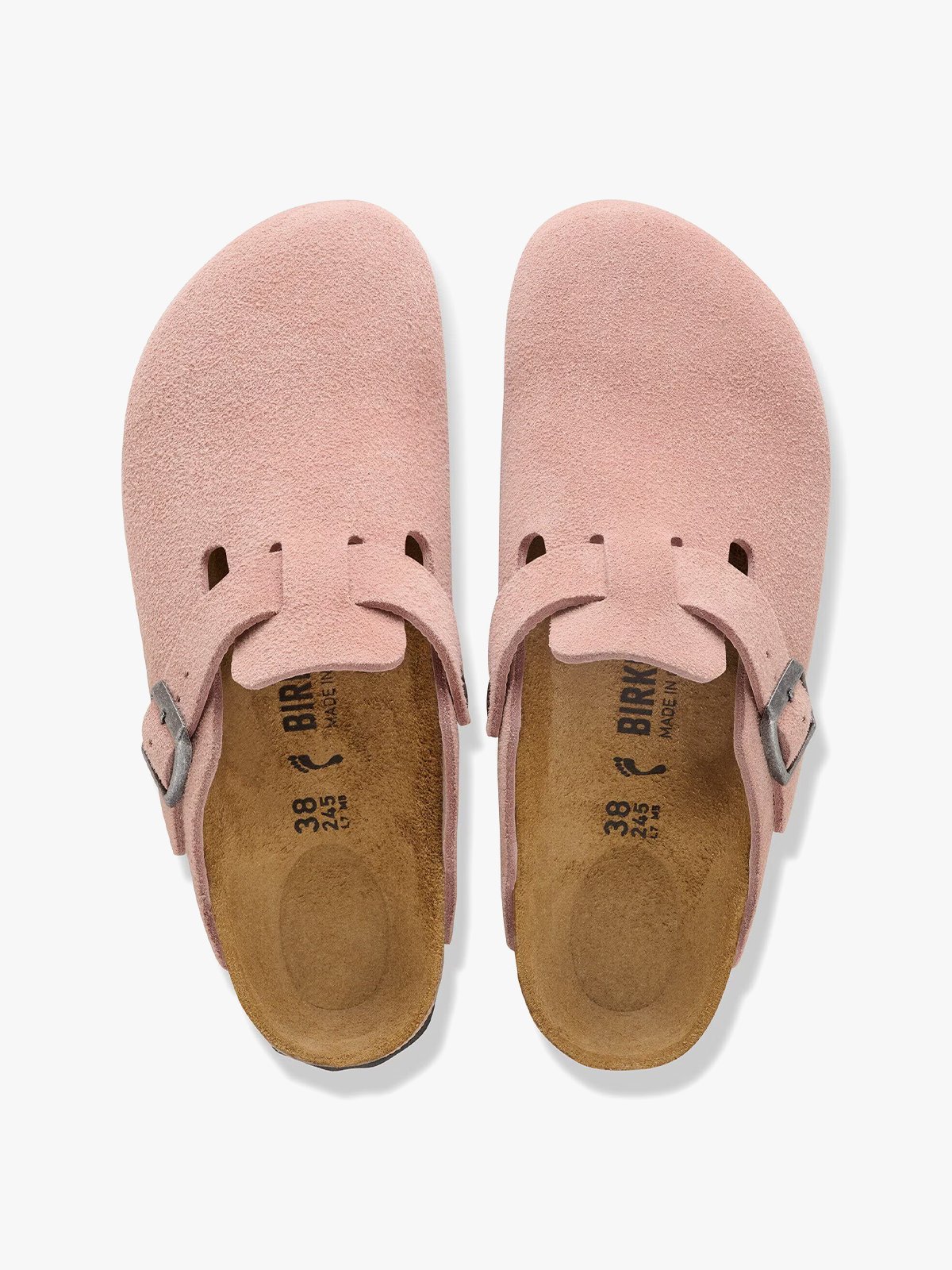 Birkenstock Boston Suede Leather Pink Clay