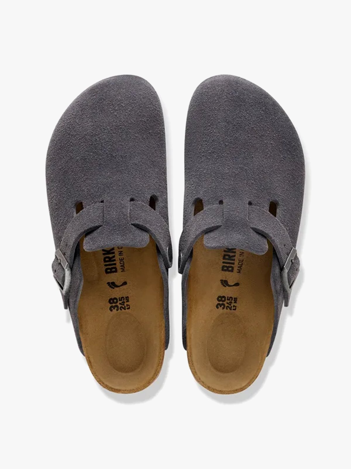 Birkenstock Boston Suede Leather Charcoal