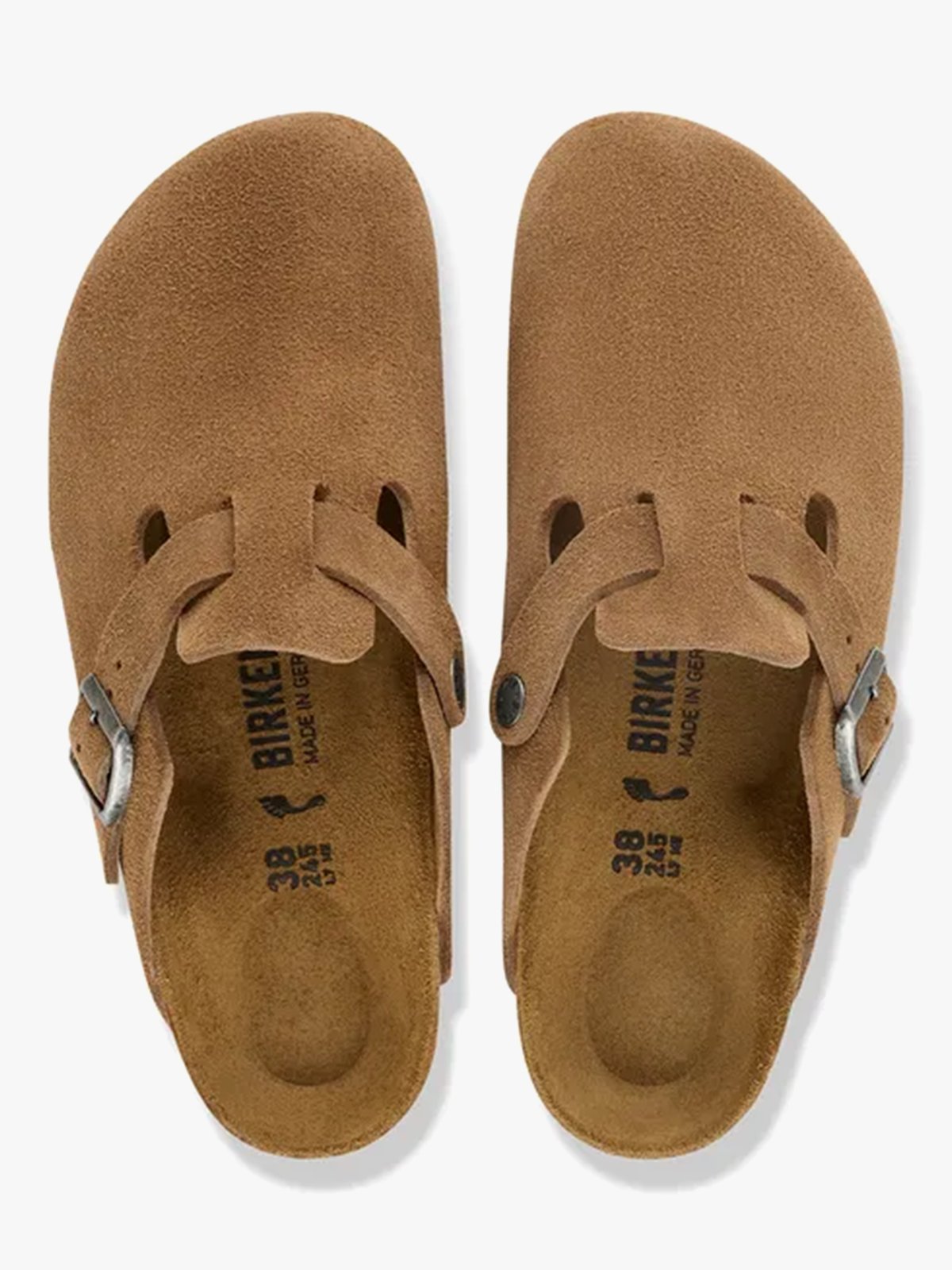Birkenstock Boston Suede Leather Dark Tea