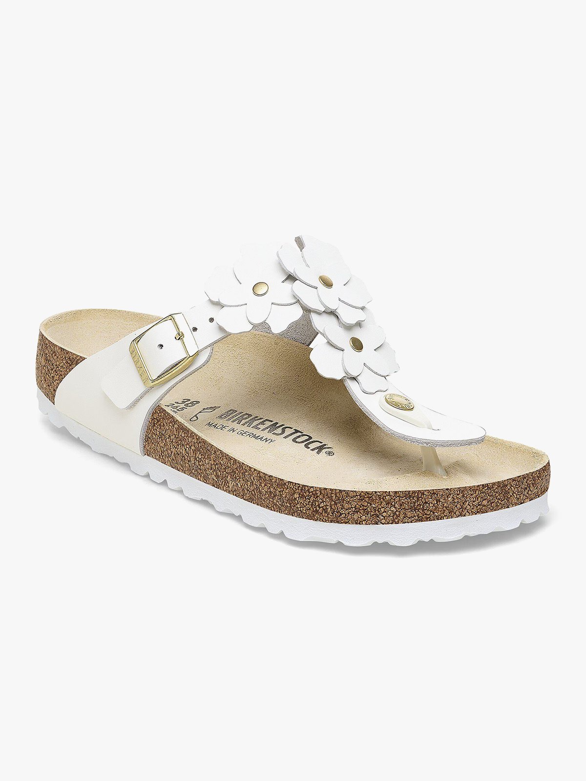 Birkenstock Gizeh Flower Embellishment White