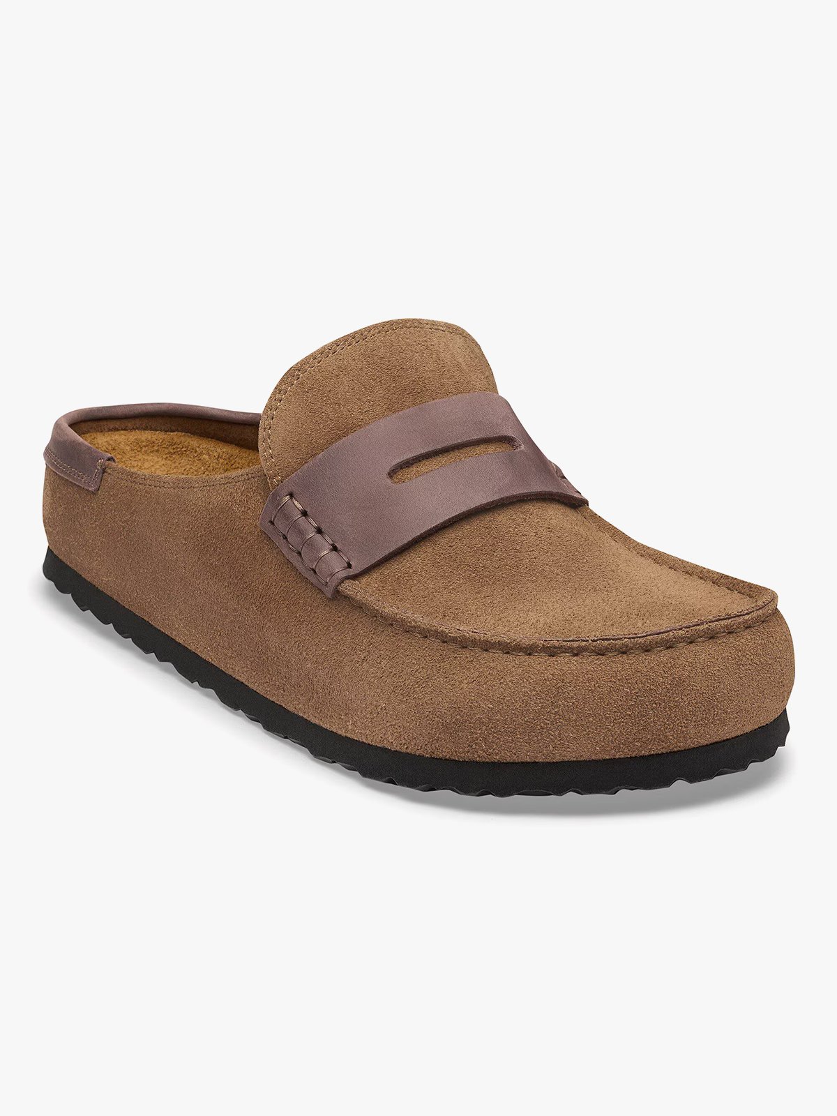 Birkenstock Naples Wrapped Mixed Leather Dark Tea