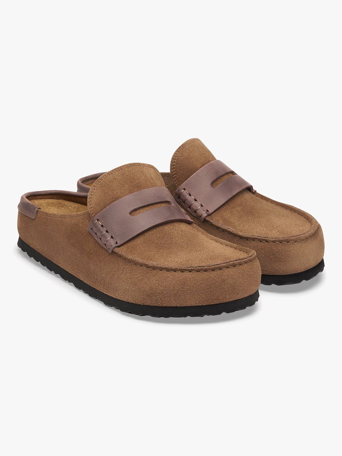 Birkenstock Naples Wrapped Mixed Leather Dark Tea