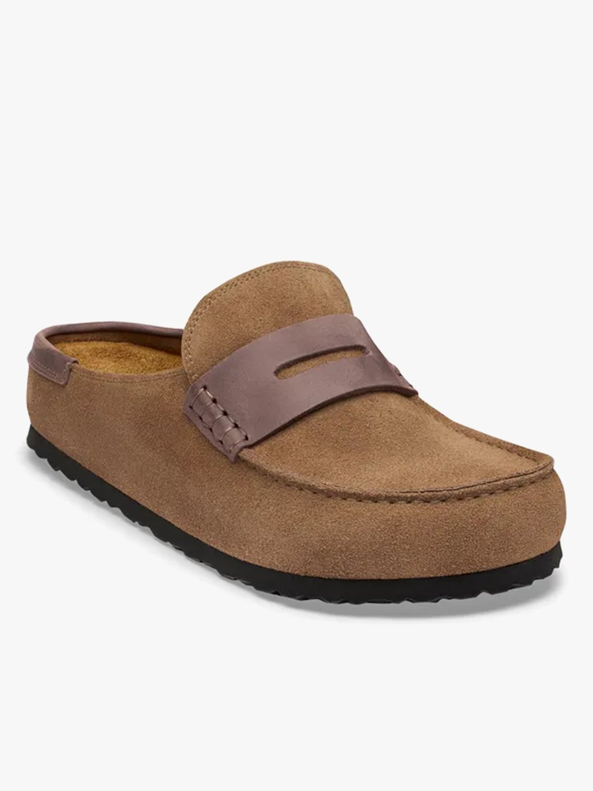 Birkenstock Naples Wrapped Mixed Leather Dark Tea