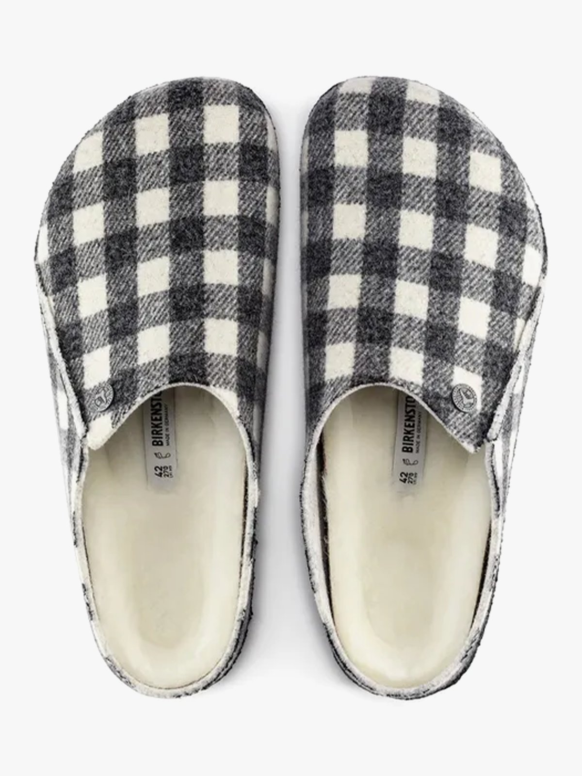 Birkenstock Zermatt Shearling Plaid White