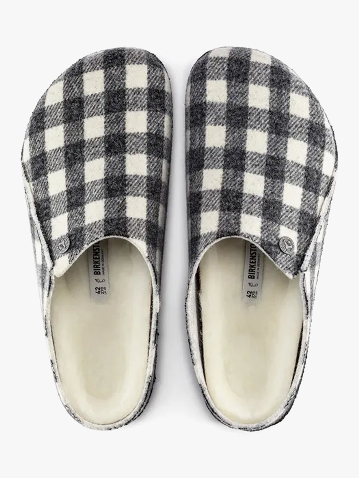 Birkenstock Zermatt Shearling Plaid White