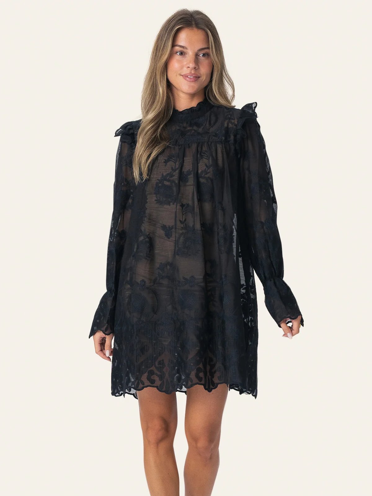 BYIC Ellinor Lace Dress Black