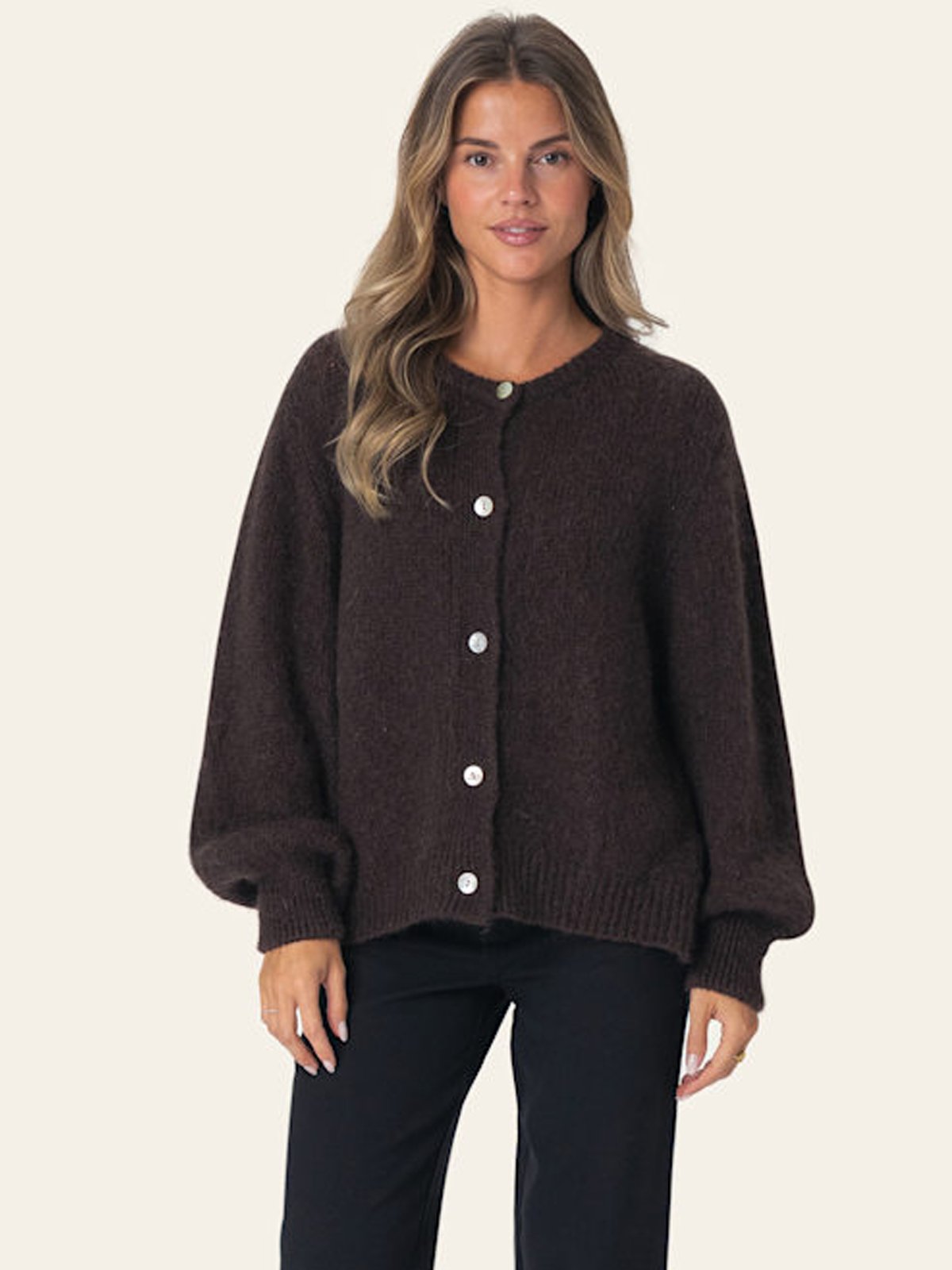 BYIC IdaIC Cardigan Dark Brown