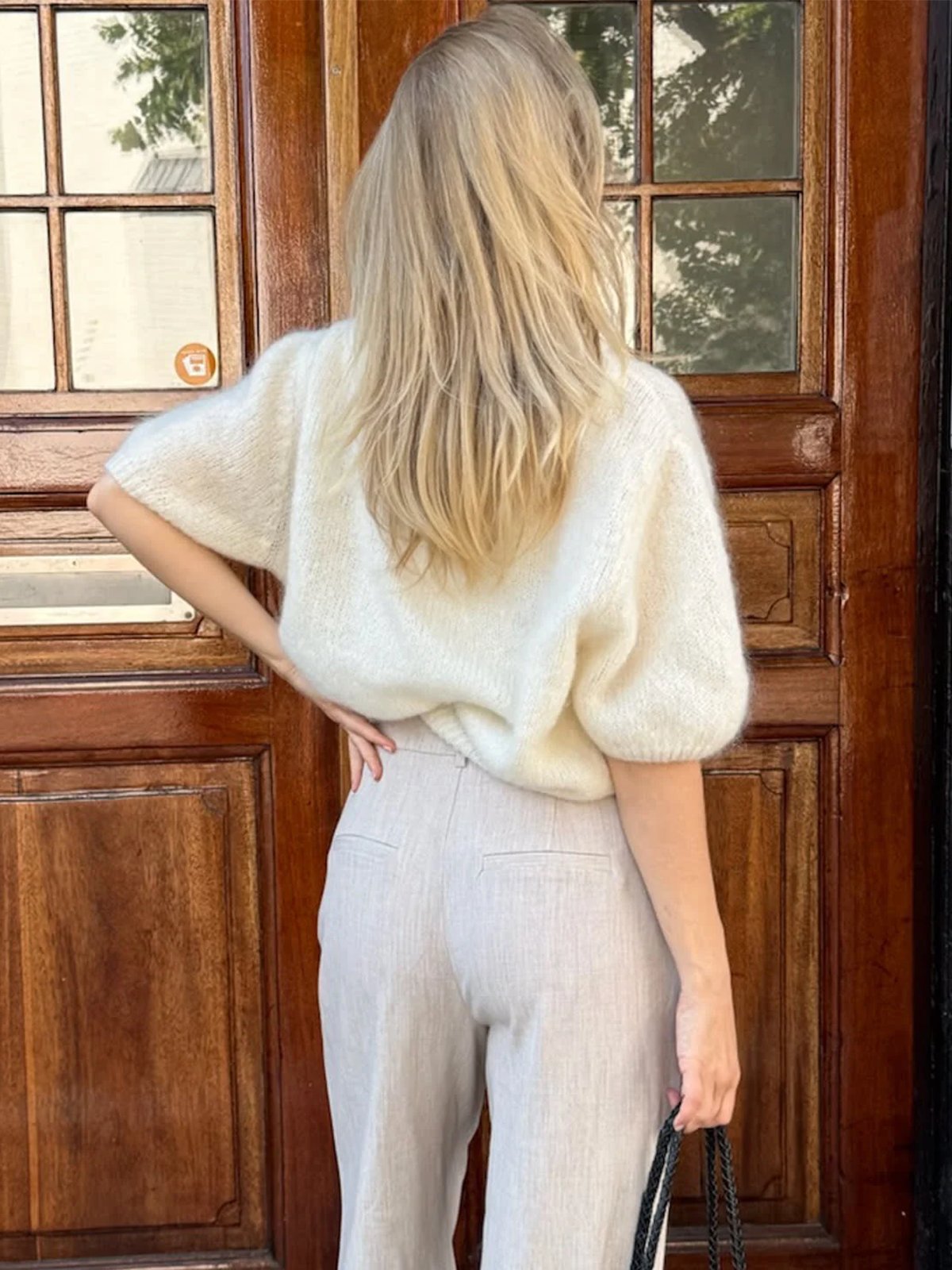 BYIC Ida Short Sleeve Cardigan White