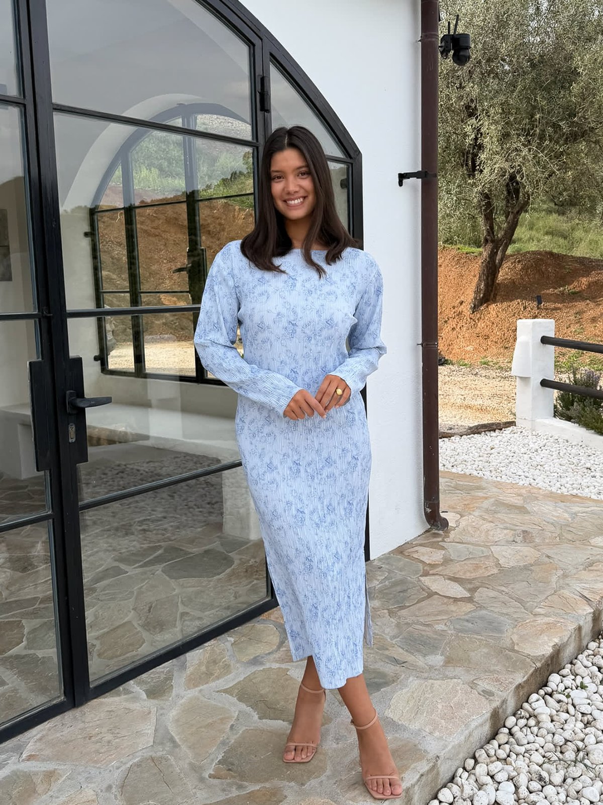 BYIC Oda Dress Soft Blue Blossom