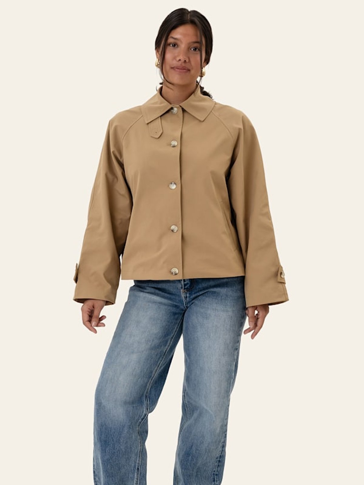 BYIC AvaIC Short Trenchcoat Camel