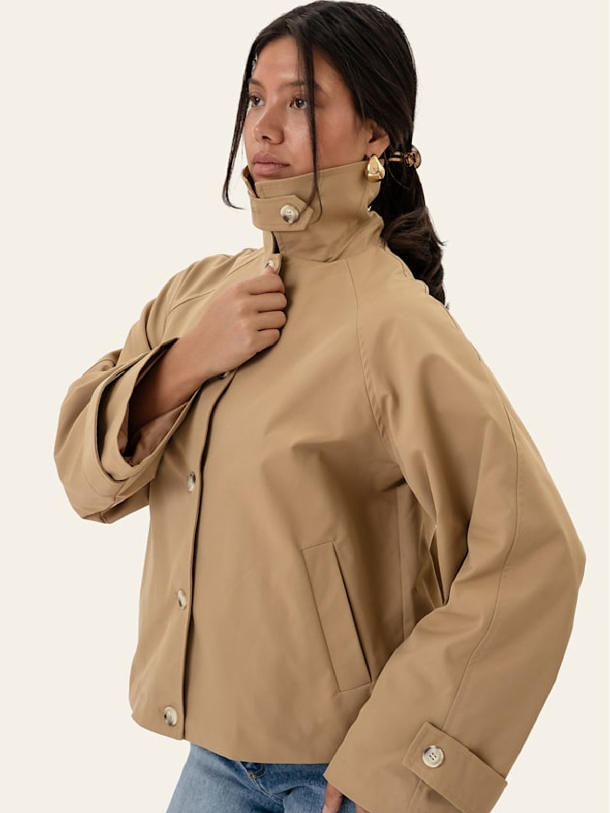 BYIC AvaIC Short Trenchcoat Camel
