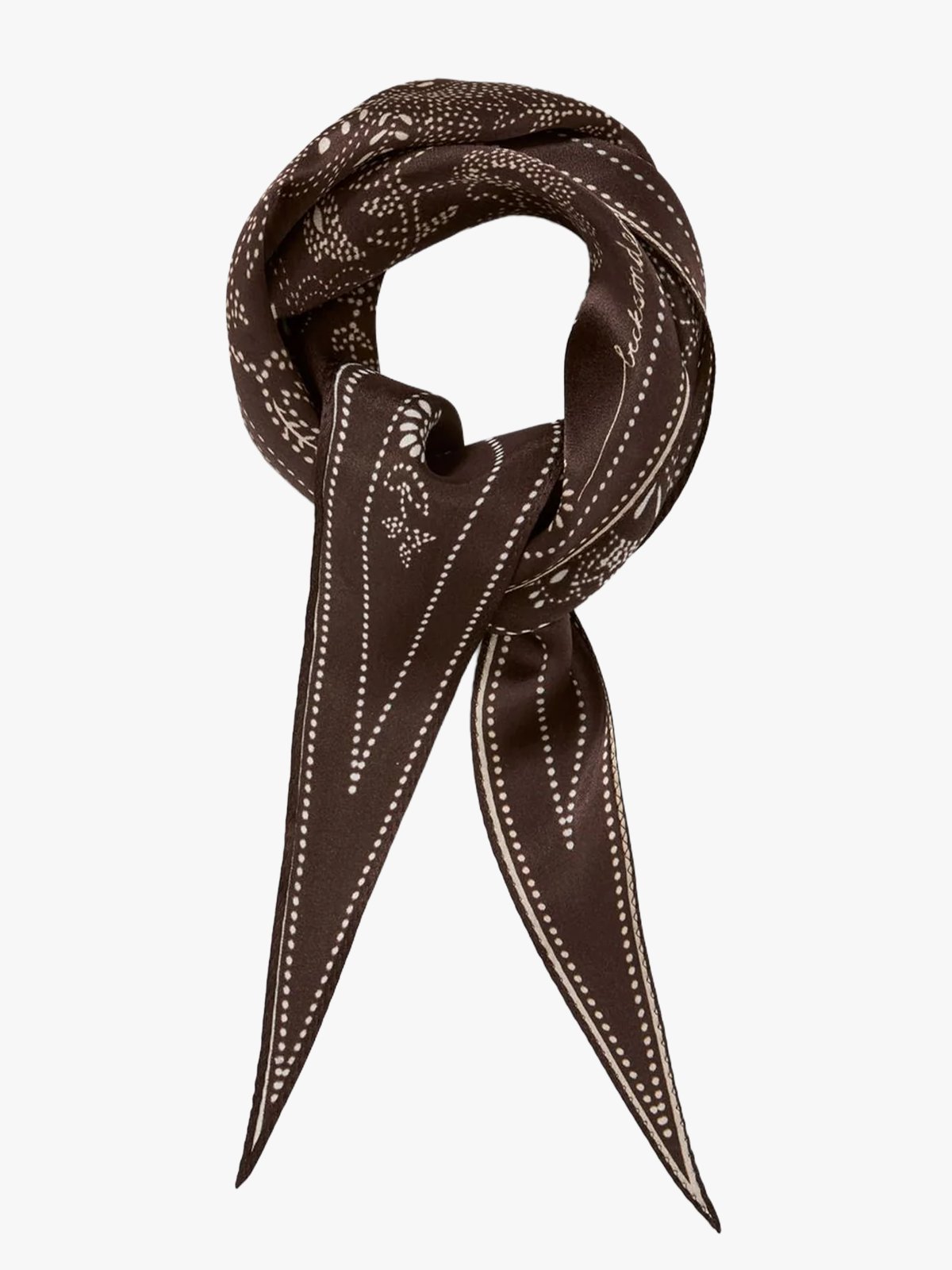Becksöndergaard Dotted Flora Diamond Scarf Hot Fudge Brown