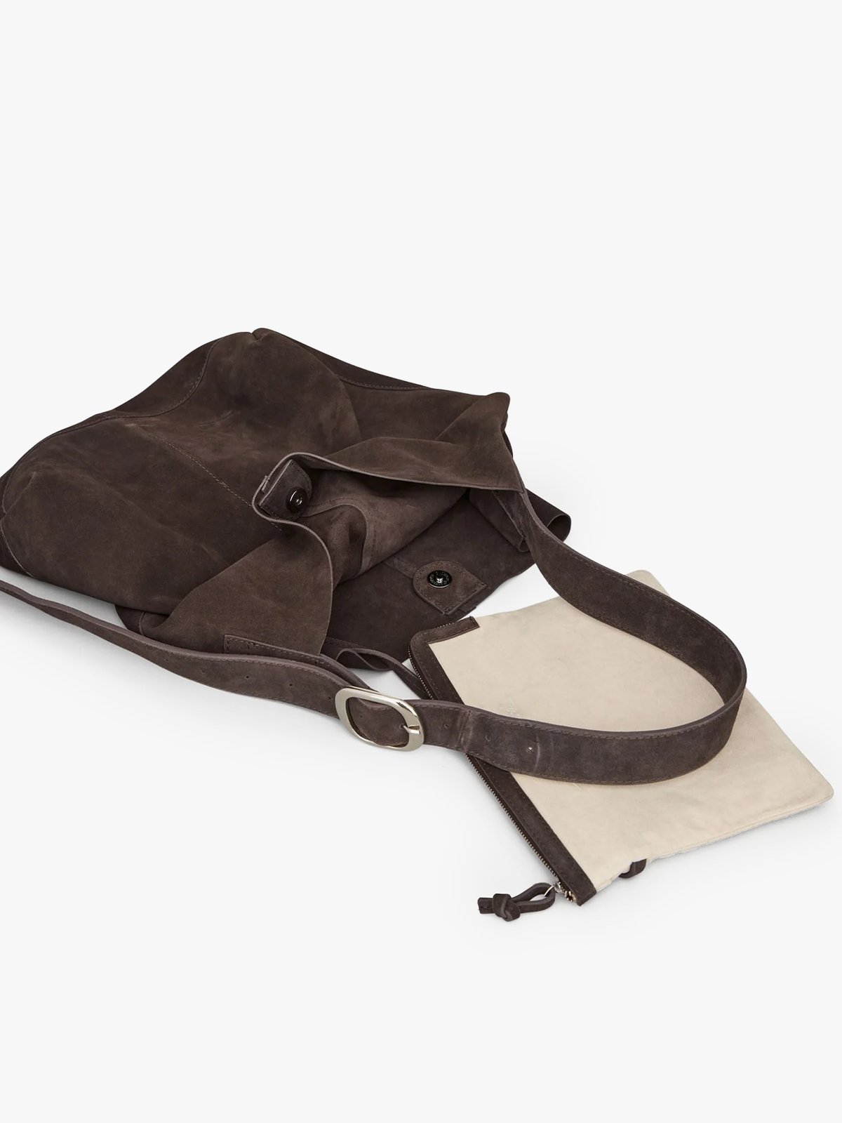 Becksöndergaard Suede Mae Buckle Bag Chocolate Torte