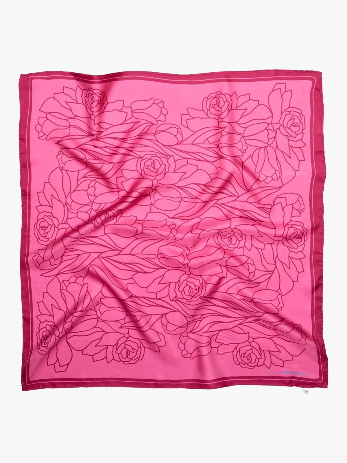 Becksöndergaard Stencia Tulip Sia Scarf Vivacious Pink