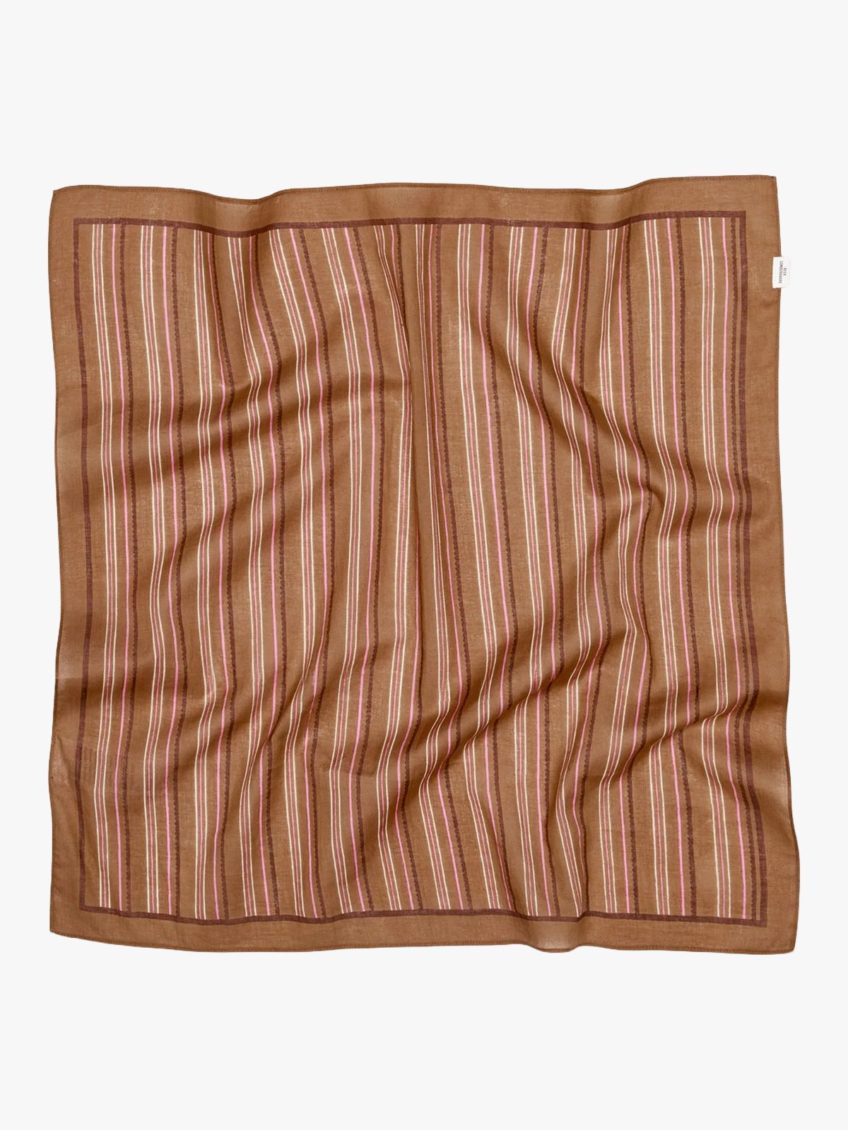 Becksöndergaard Scallopia Striped Cotta Scarf Wood Thrush Brown