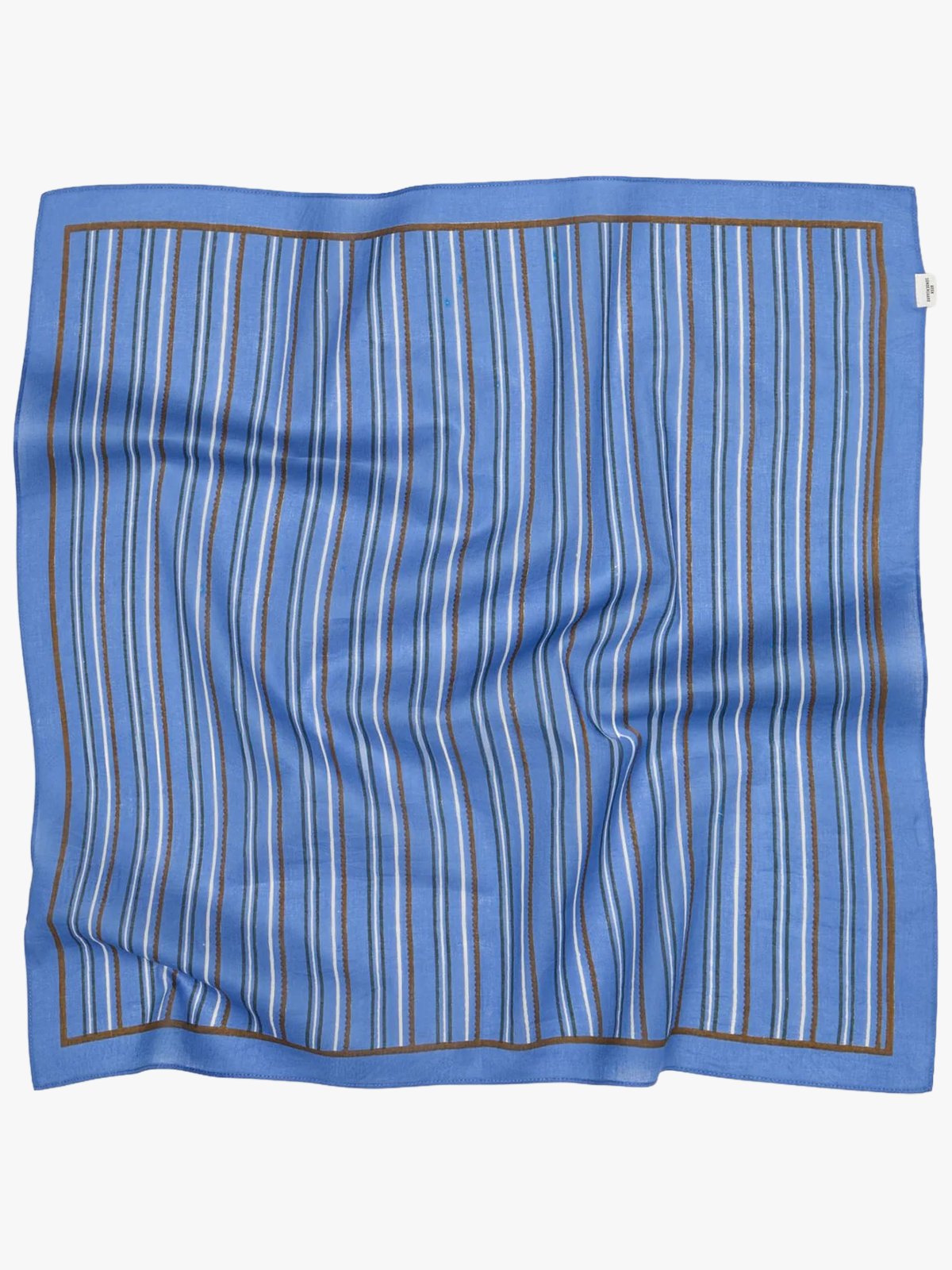 Becksöndergaard Scallopia Striped Cotta Scarf Azure Blue