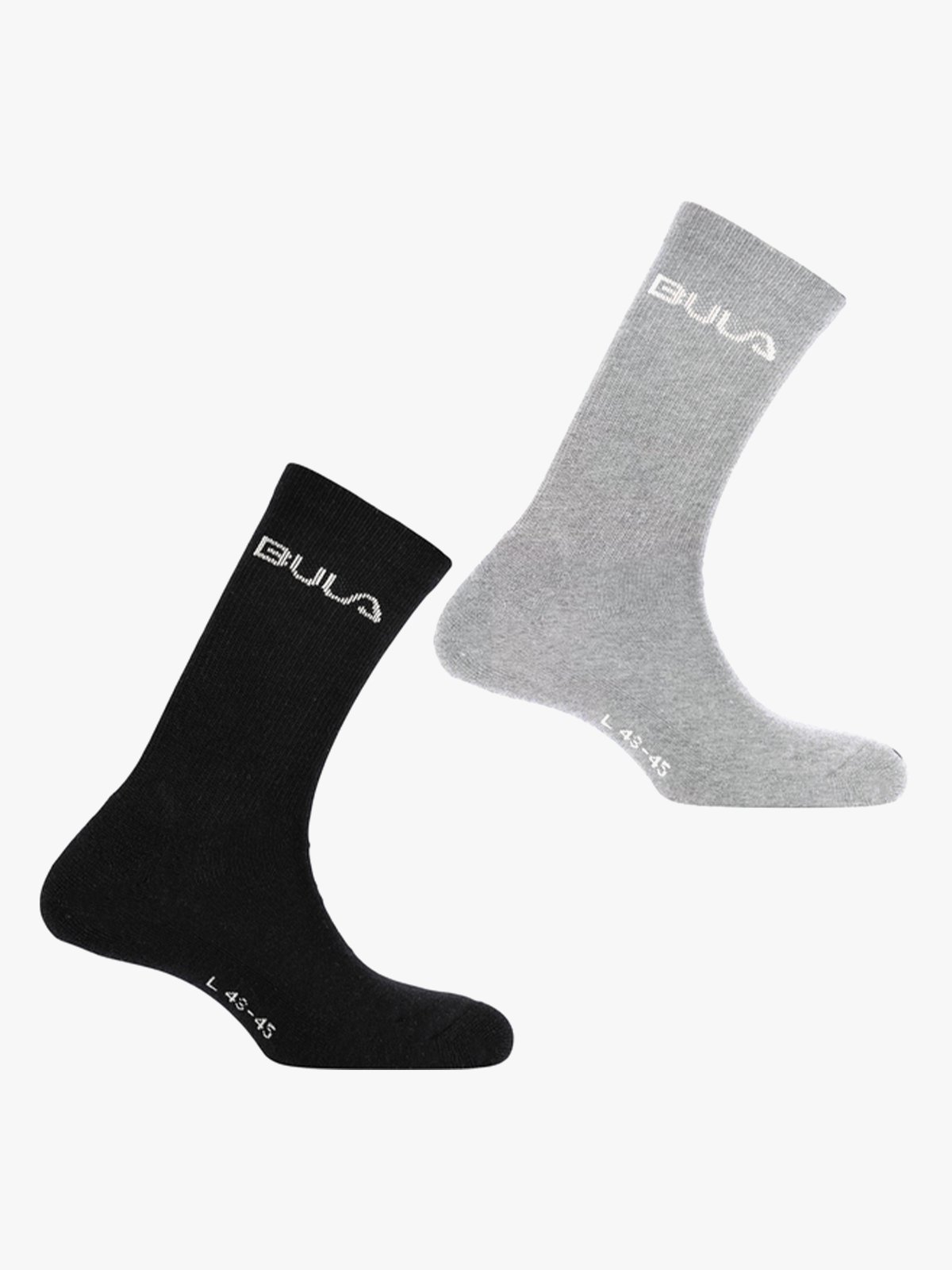 Bula 2-Pack Wool Sock Grey Melange