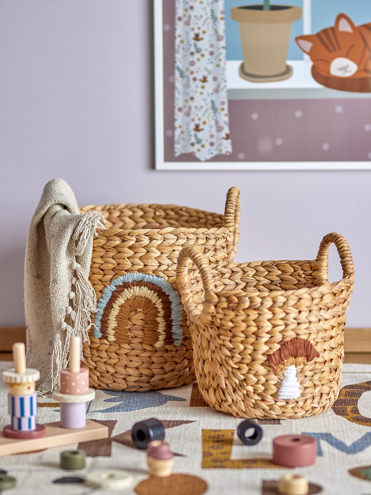 Bloomingville Mini Agnes Kurv Flerfarget