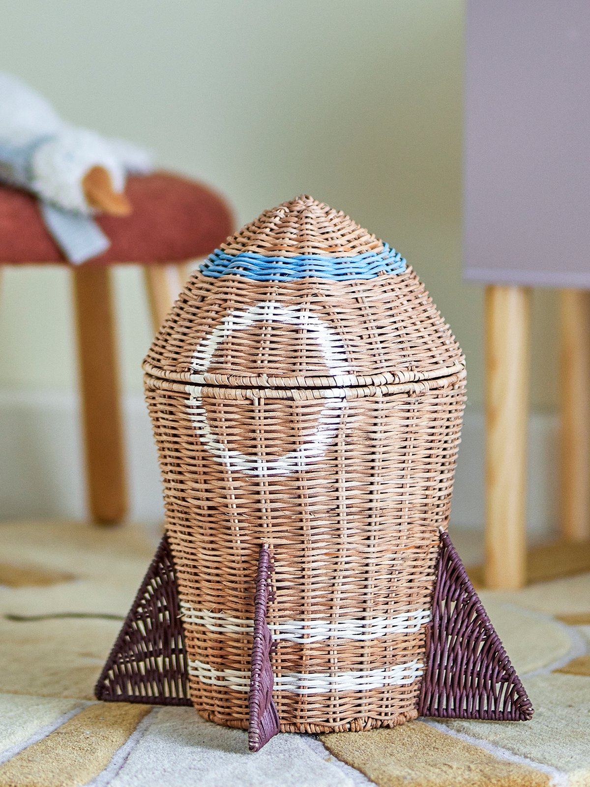 Bloomingville Mini Space Kurv Med Lokk Flerfarget