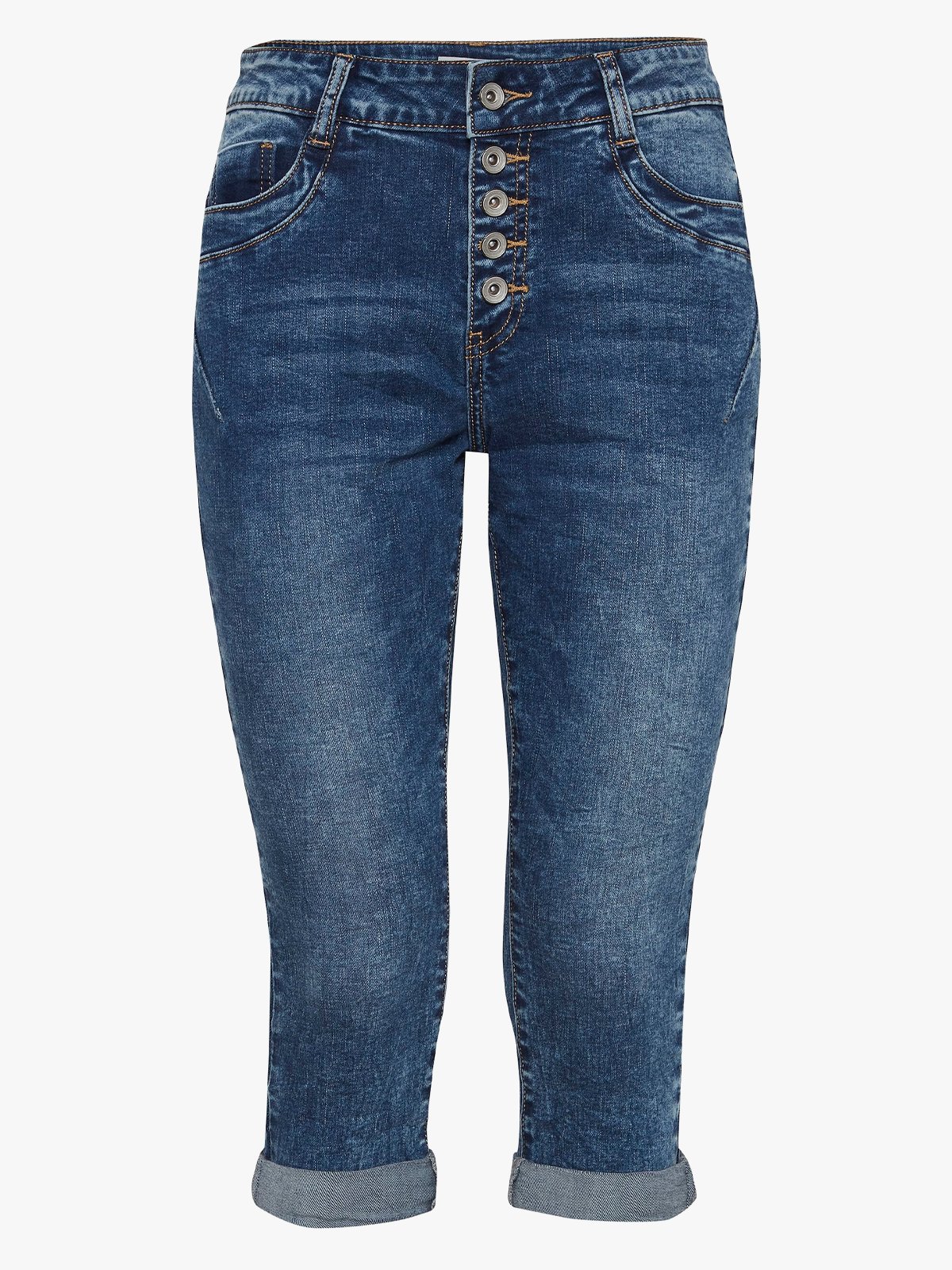 B.YOUNG Kaily Capri No Denim Mid Blue Denim