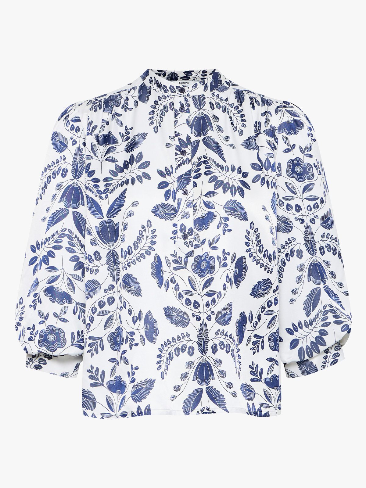 B.YOUNG Isolda Blouse Med Blue Flower