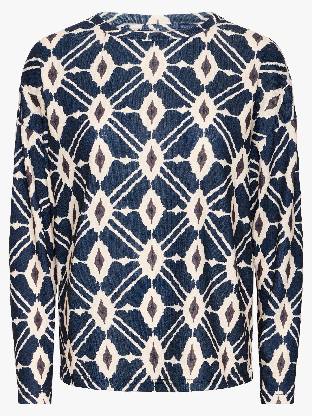 B.YOUNG Pieta All Over Print Top Navy Blazer Ikat