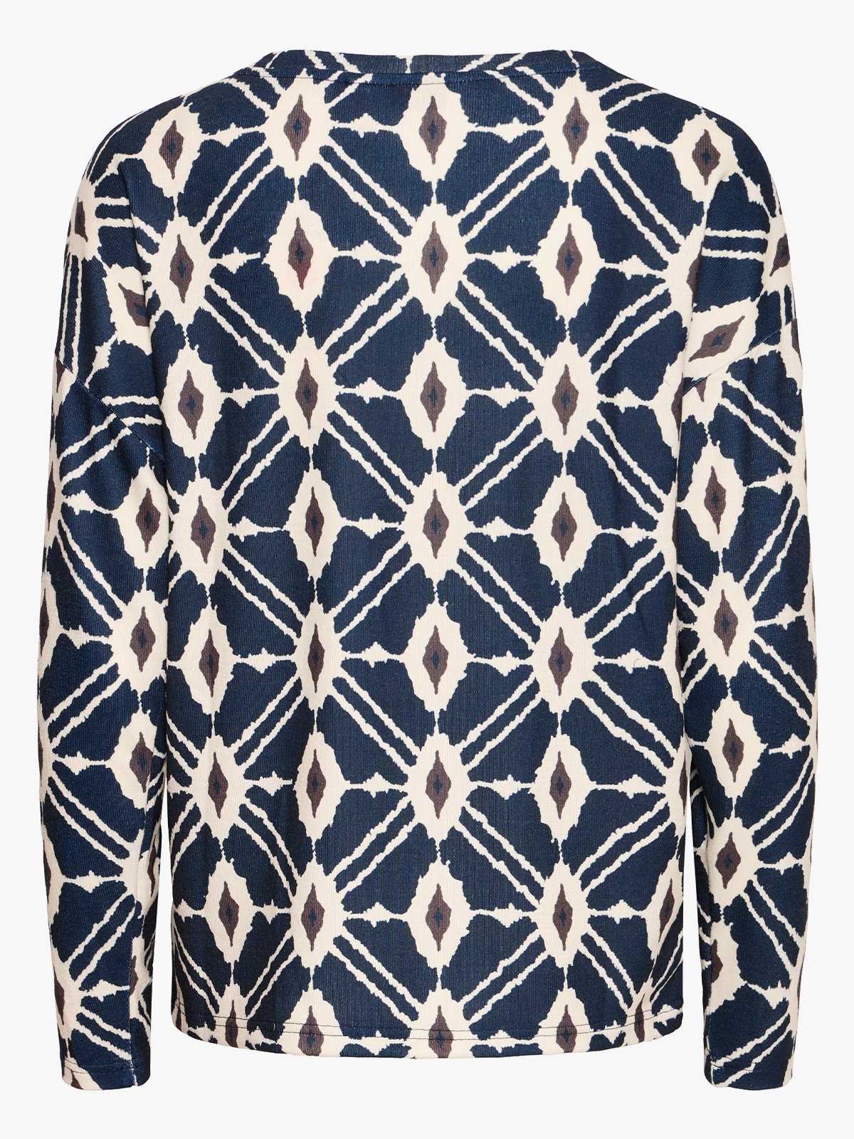B.YOUNG Pieta All Over Print Top Navy Blazer Ikat