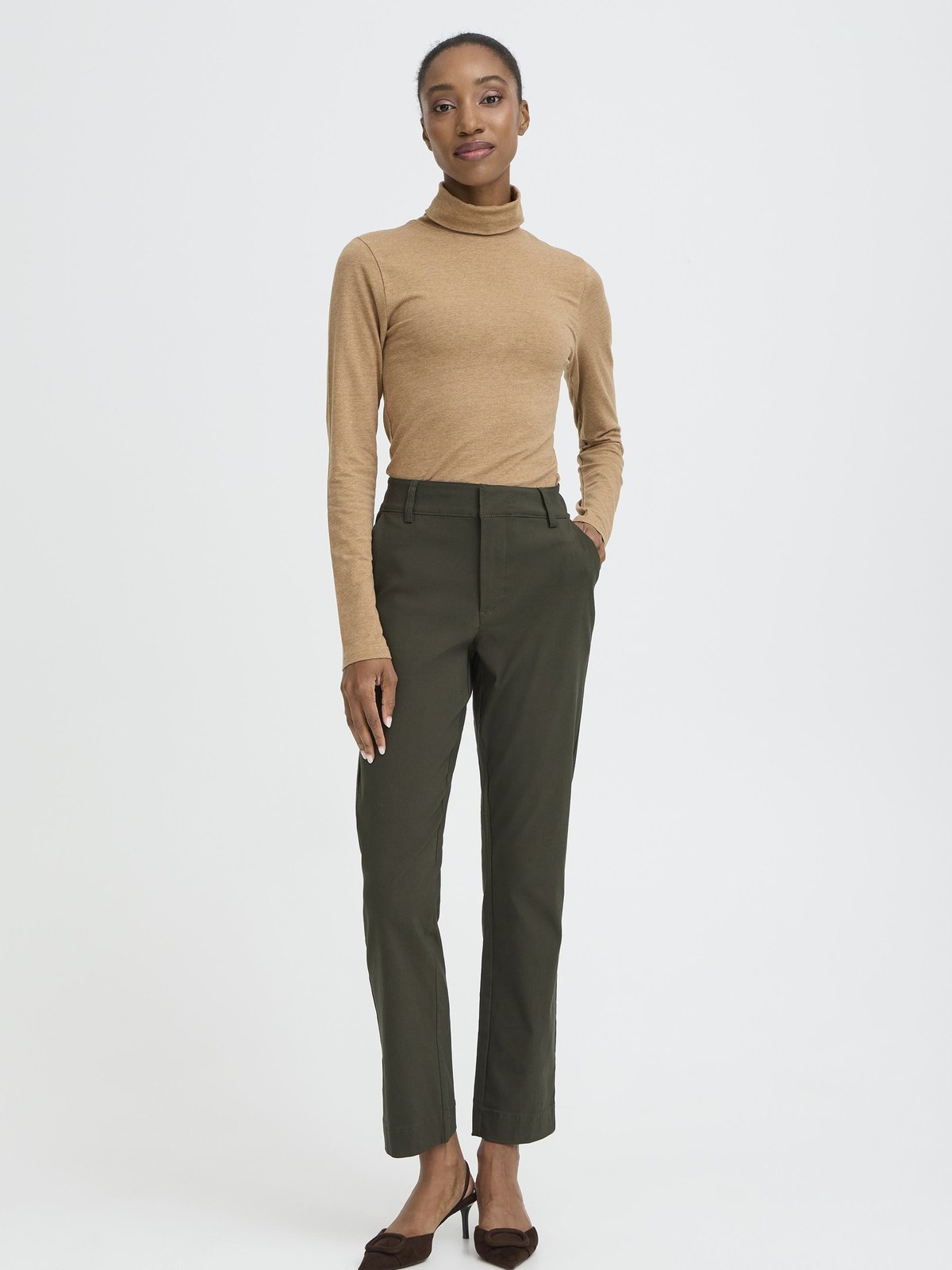 B.YOUNG Dixi Straight Pants Rosin