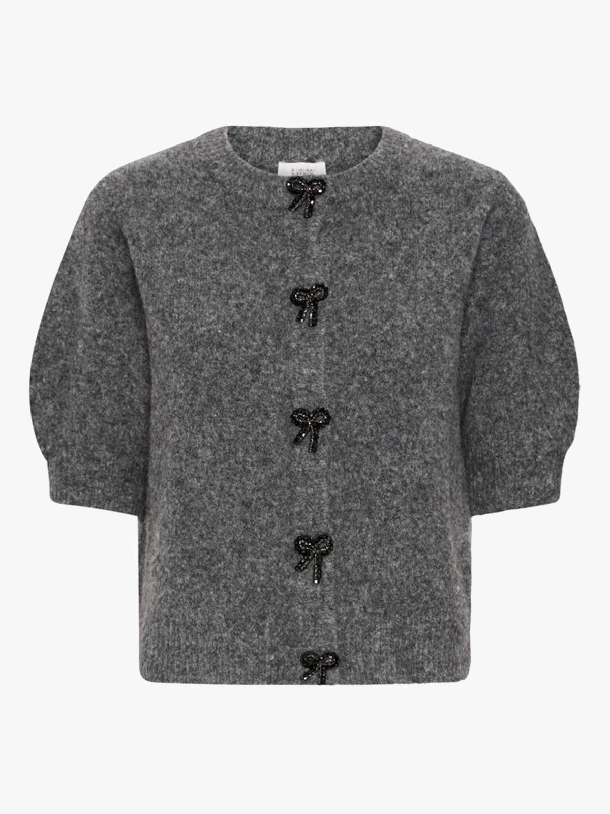 B.YOUNG Omea Deco Cardigan Dark Grey Melange