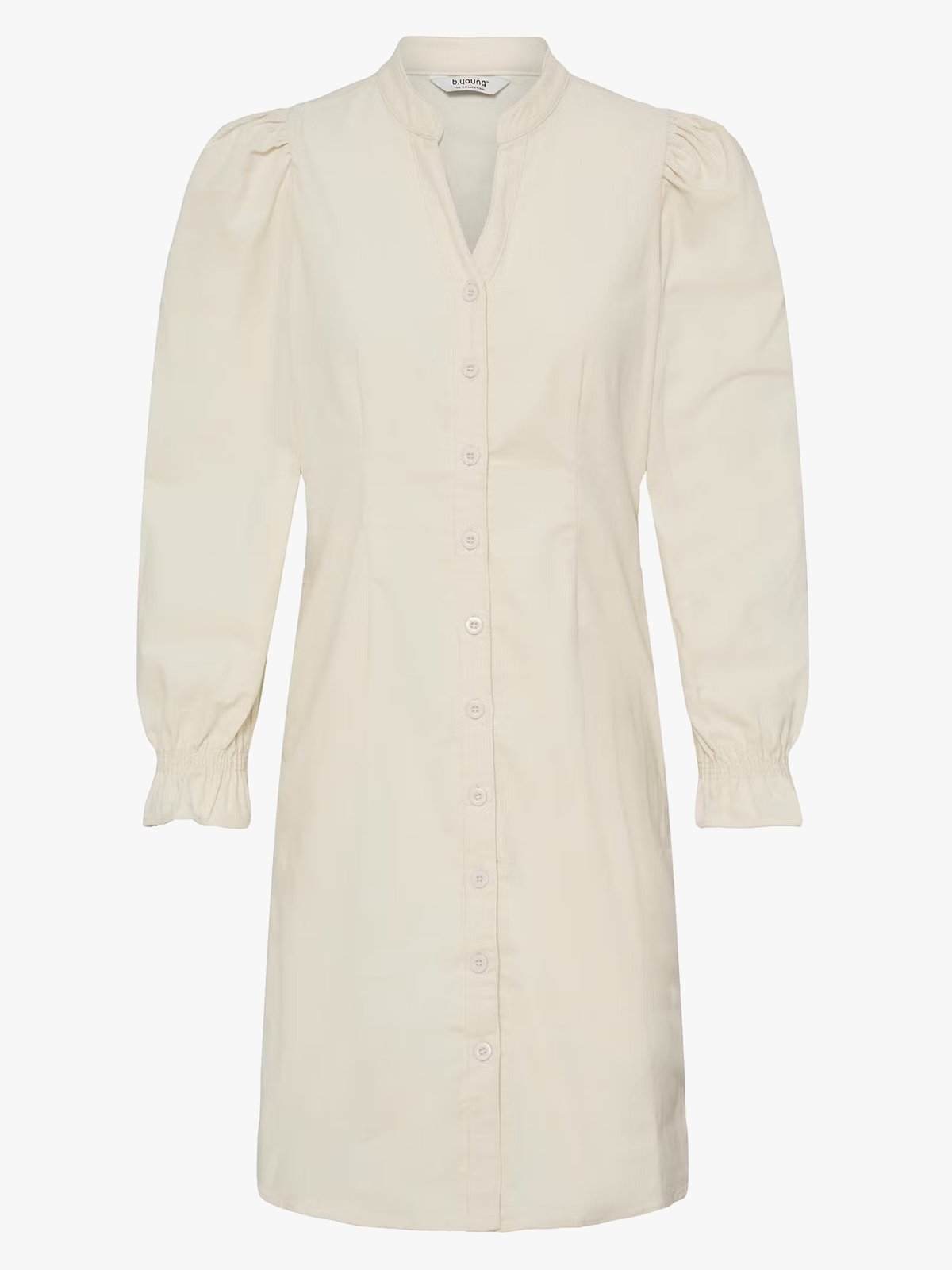 B.YOUNG Denord Vneck Dress Birch / White