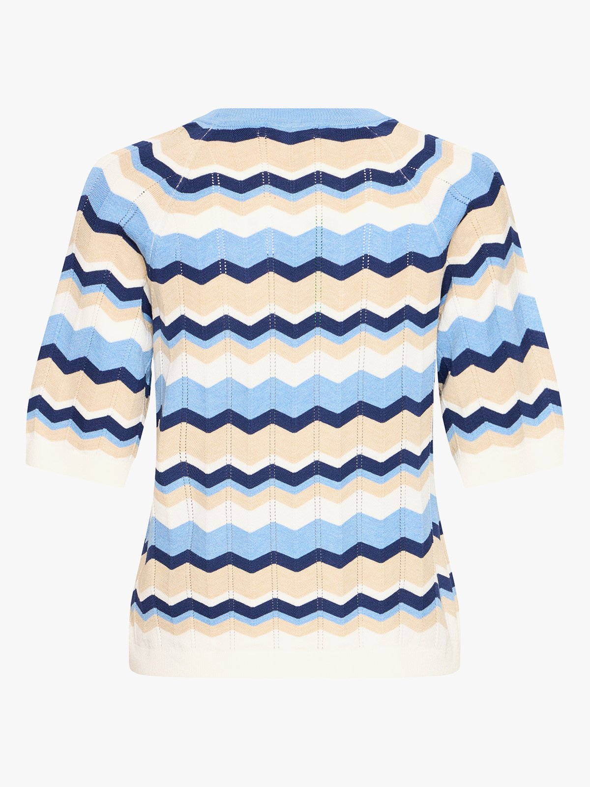 B.YOUNG Morla Pointelle T-Shirt Della Robbia Blue Zig Zag