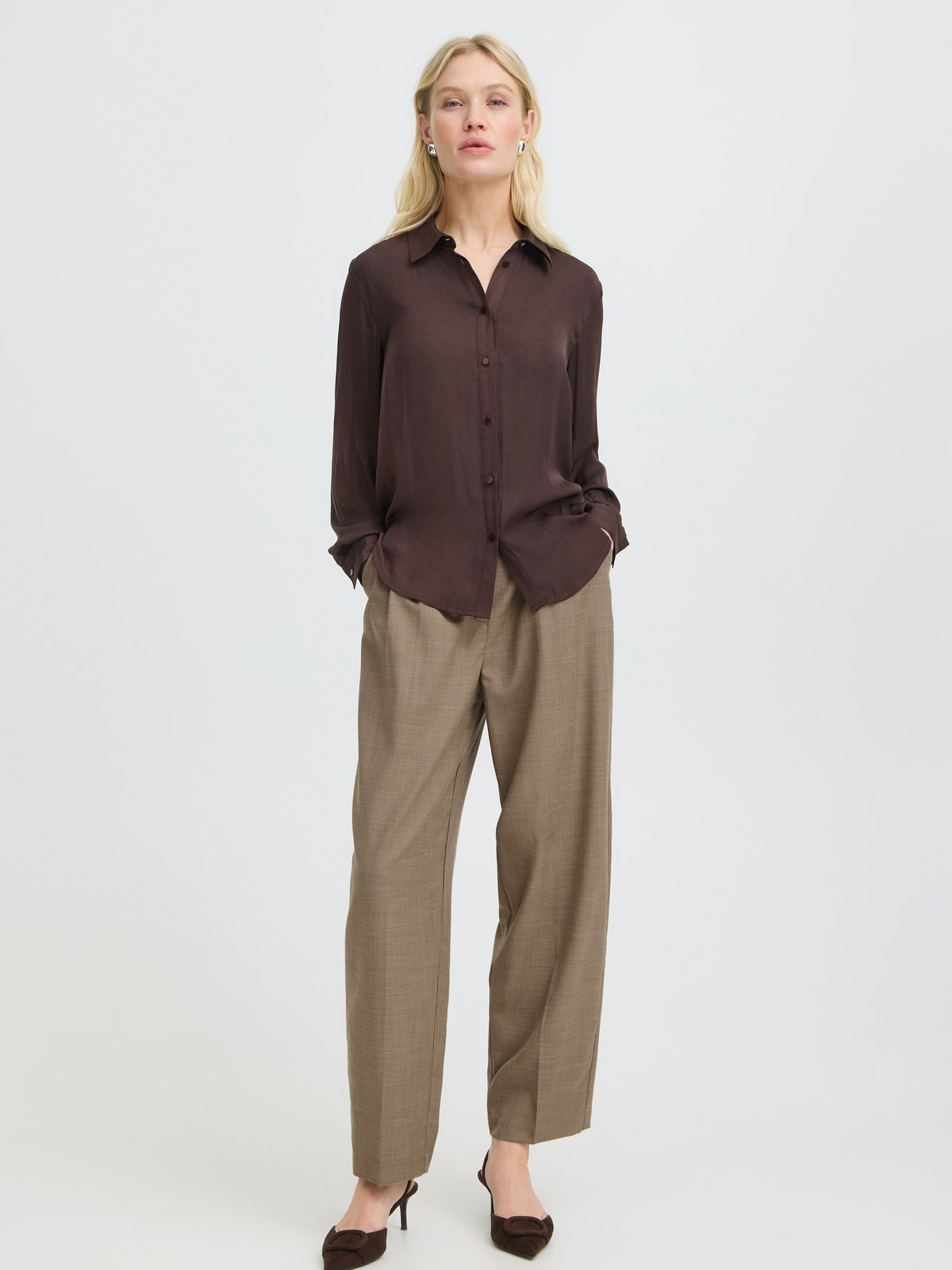 B.YOUNG Ival Shirt 2 Brown