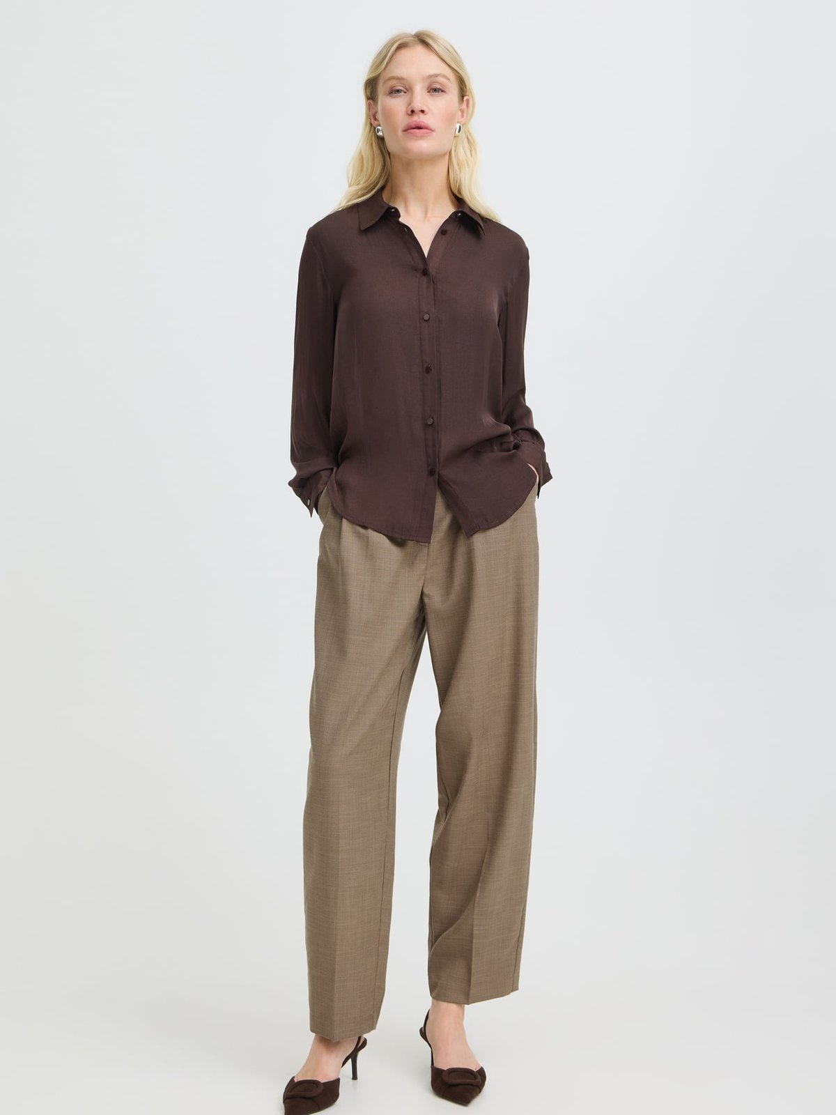 B.YOUNG Ival Shirt 2 Brown