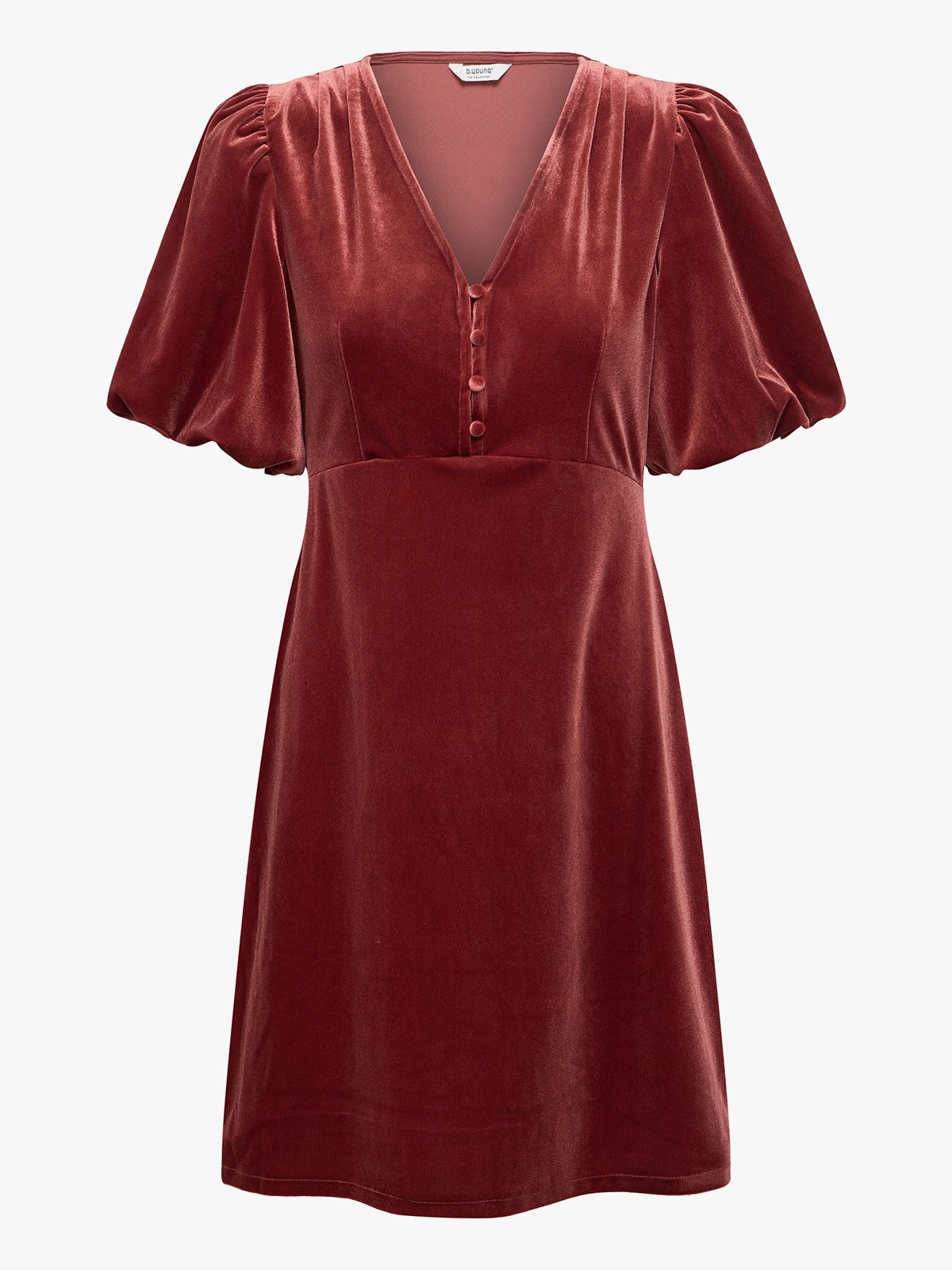 B.YOUNG Perlina Balloon Sleeve Dress Sun-dried Tomato