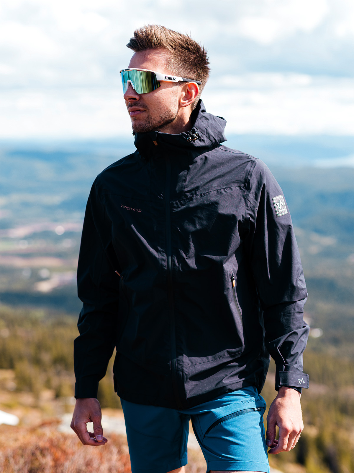 Bliz Active Matrix Smoke w blue multi/Shiny White