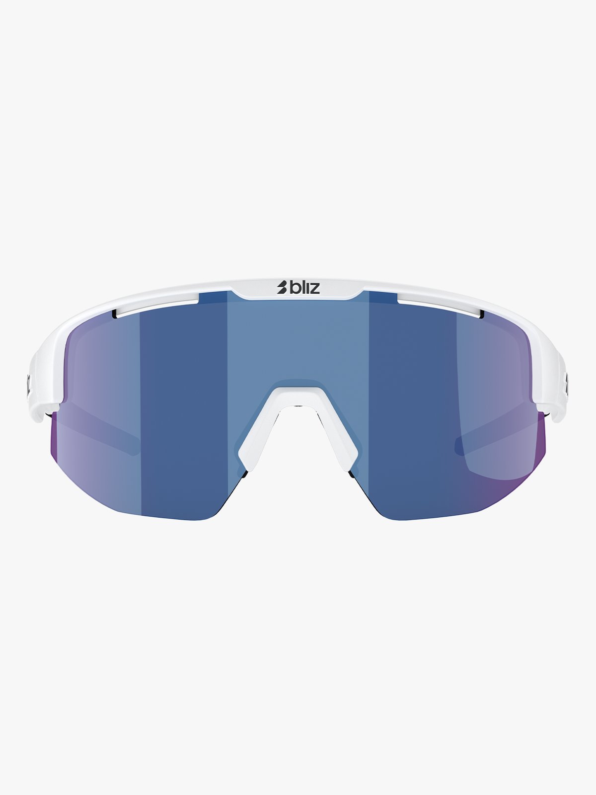 Bliz Matrix Ramme: Matte White / Glass: Smoke Blue