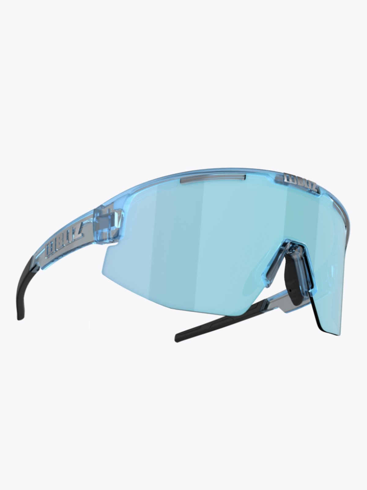 Bliz Matrix Ramme: Transparent Ice Blue / Glass: Smoke Ice Blue