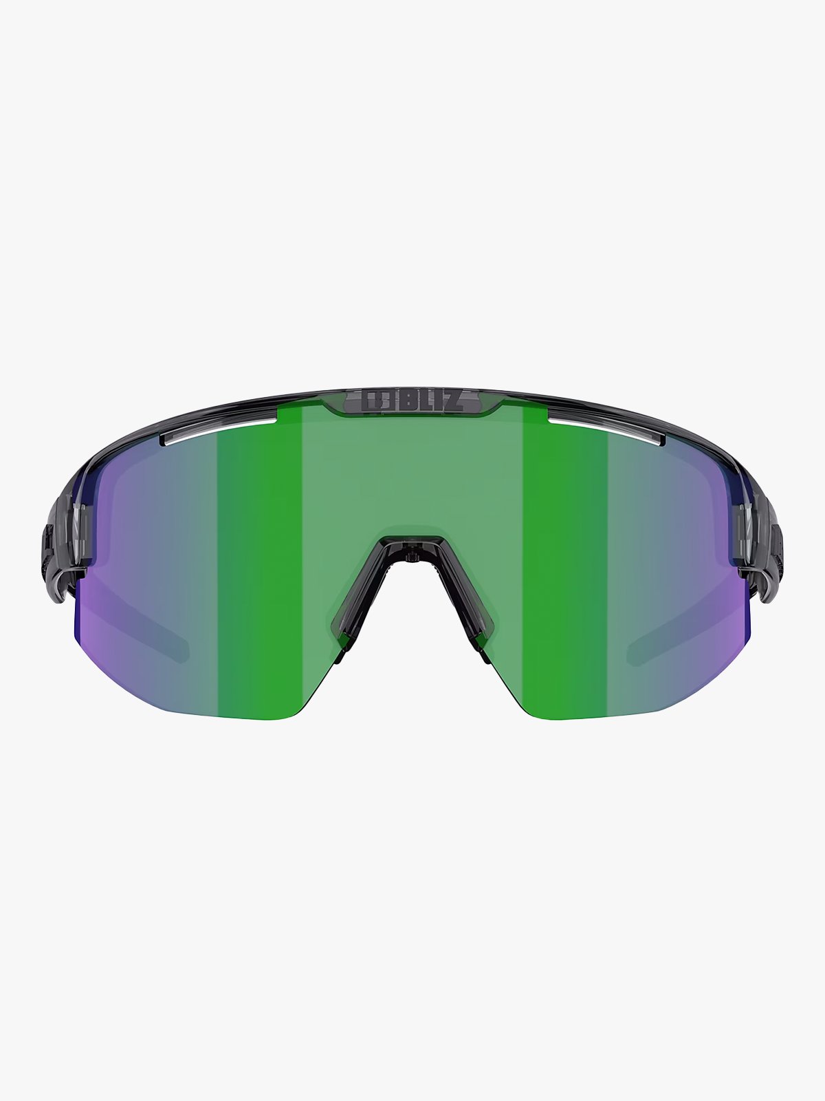 Bliz Matrix Ramme: Crystal Black / Glass: Brown Green