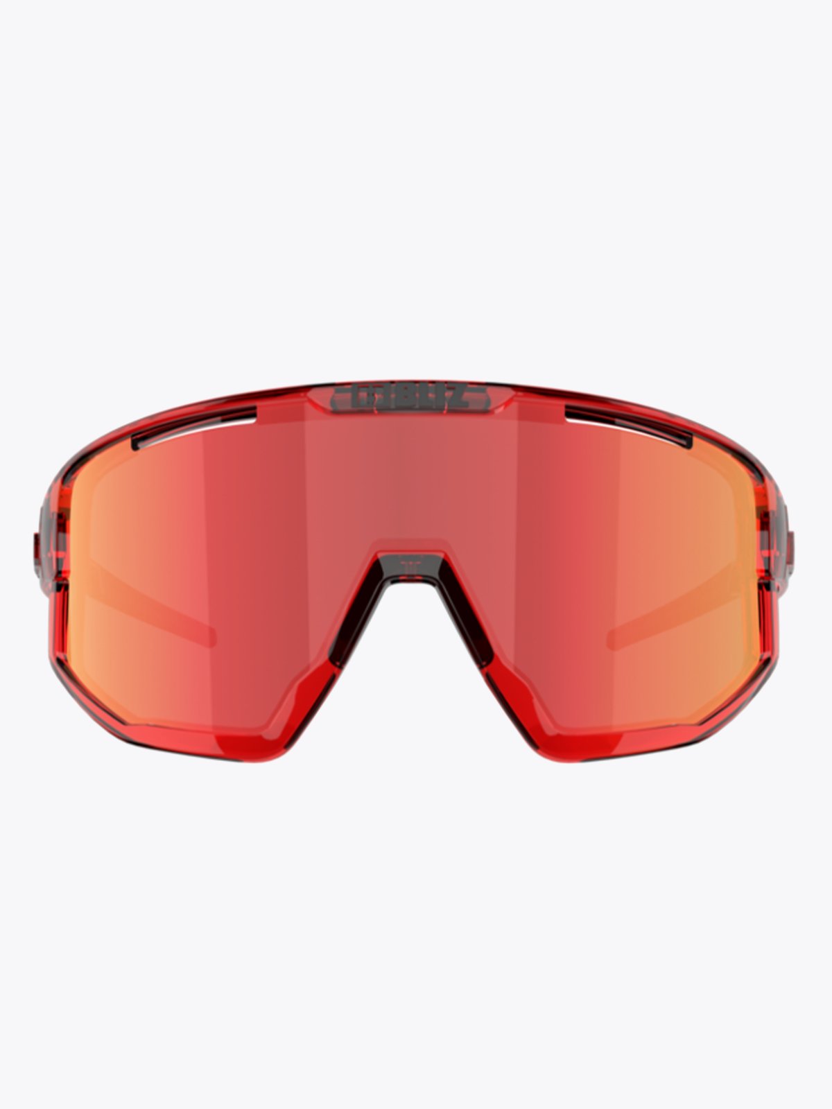 Bliz Fusion Ramme: Transparent Red / Glass: Brown Red