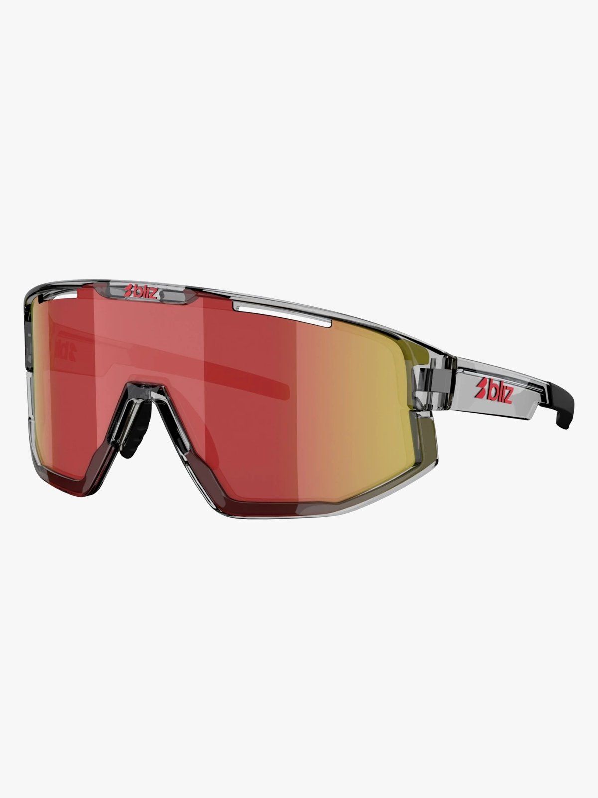 Bliz Fusion Transparent Dark Grey / Red